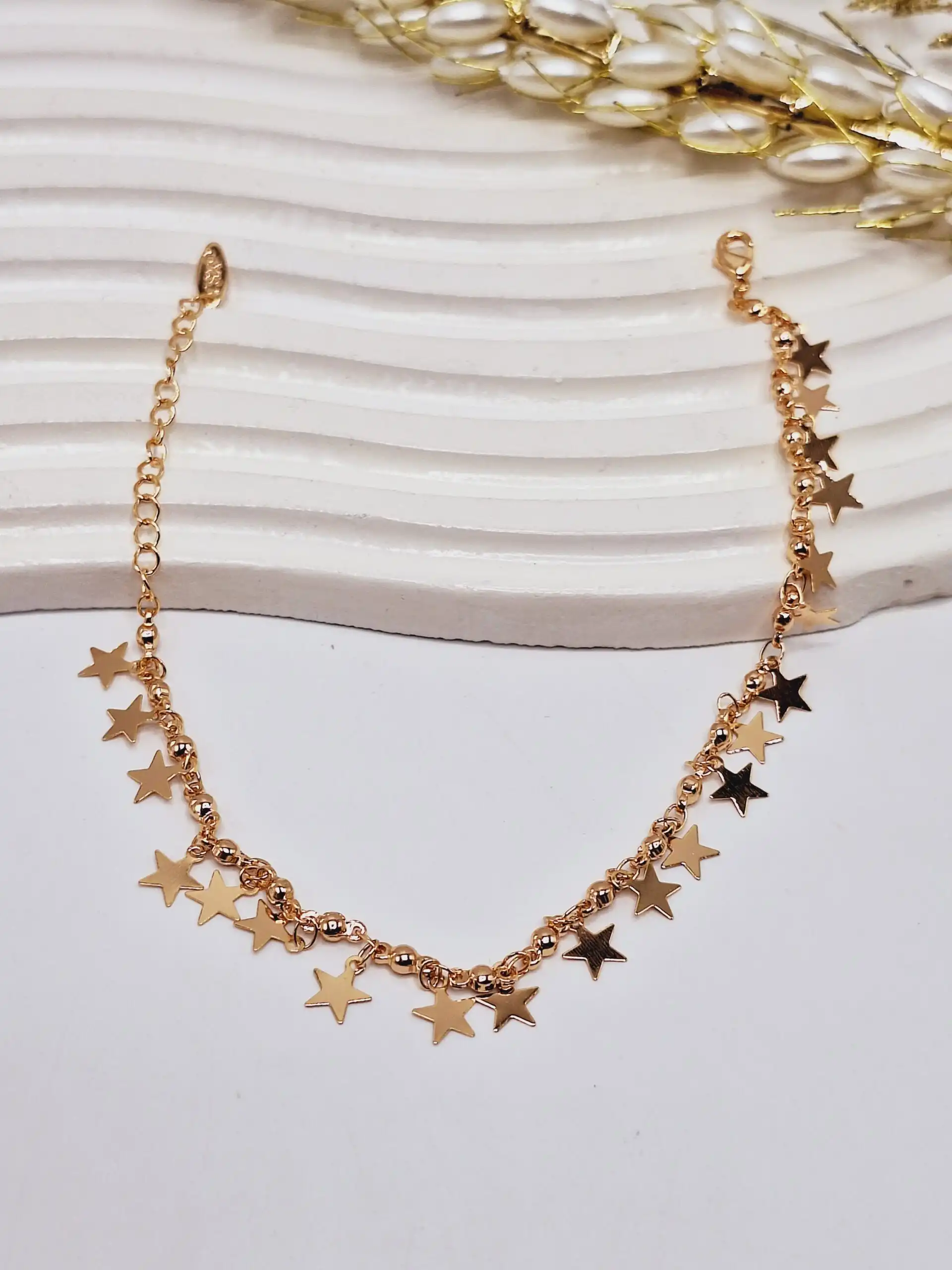 پابند طرح آویز ستاره طلایی آبکاری رادیوم