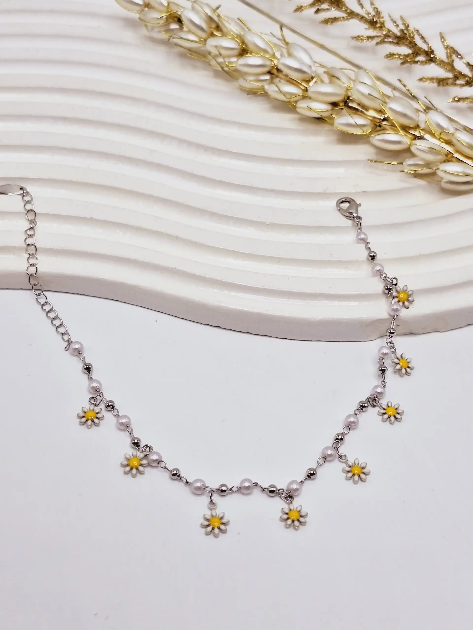 پابند طرح گل بابونه آبکاری رادیوم