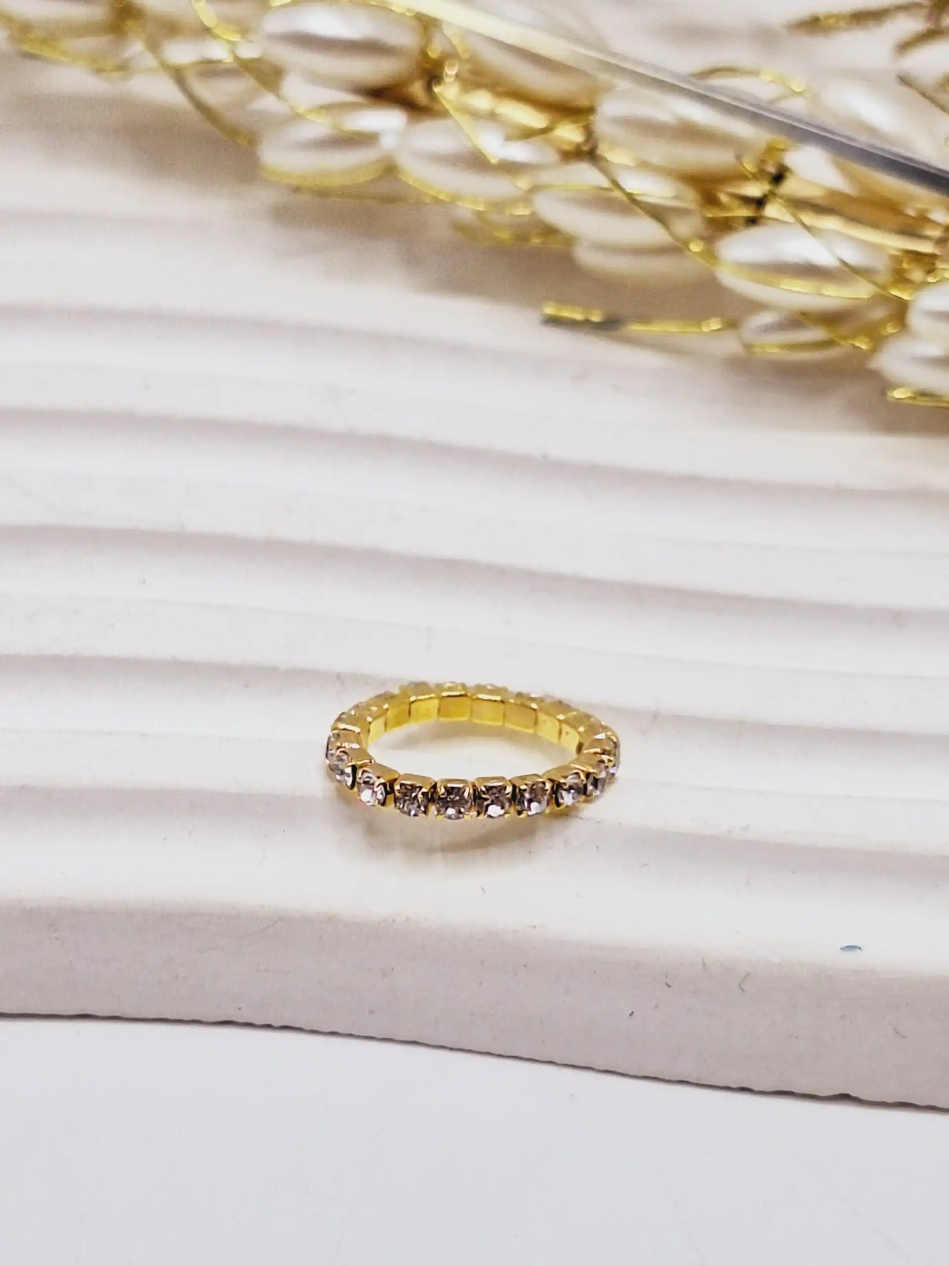 انگشتر پا یا رینگ پا نگین دار طلایی فری سایز