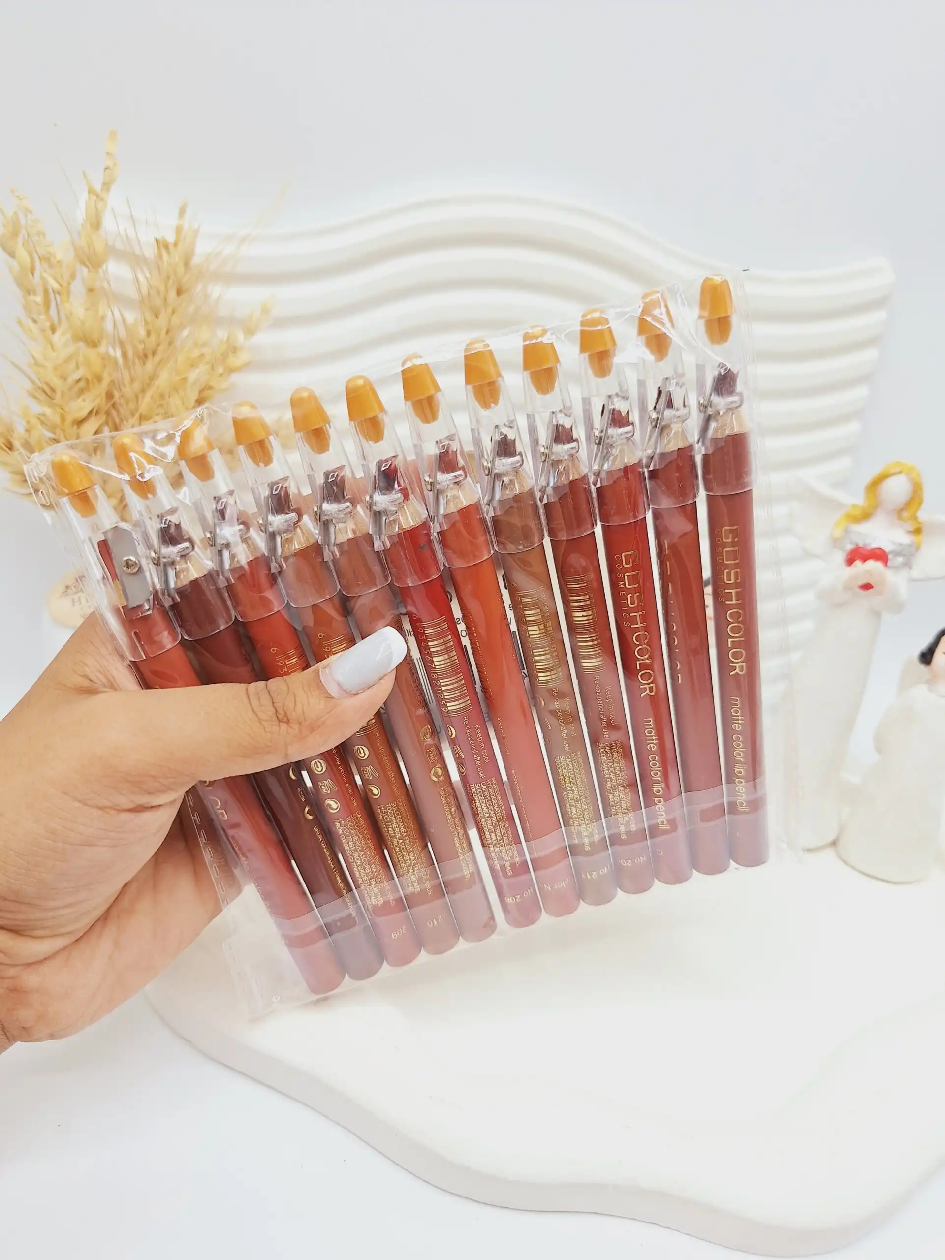 پک 12 تایی رژ مدادی تراش دار گاش کد 0259