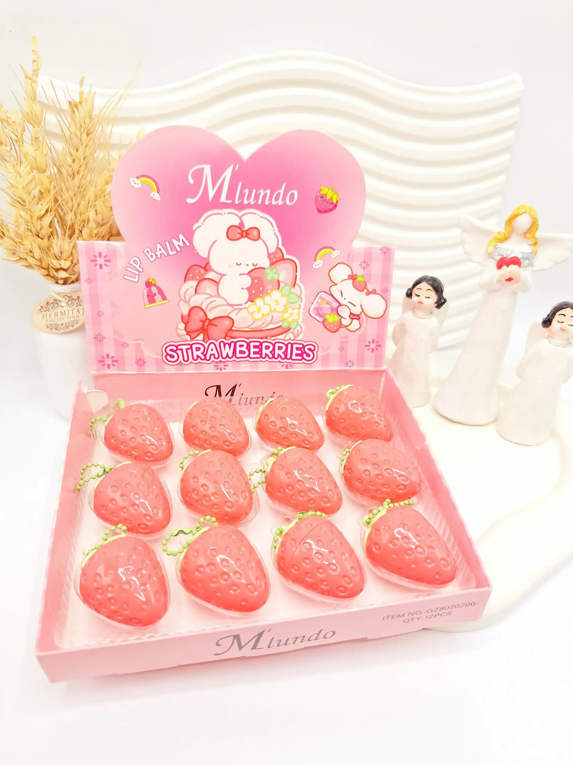 بالم لب توت فرنگی آویز دار کد 6807