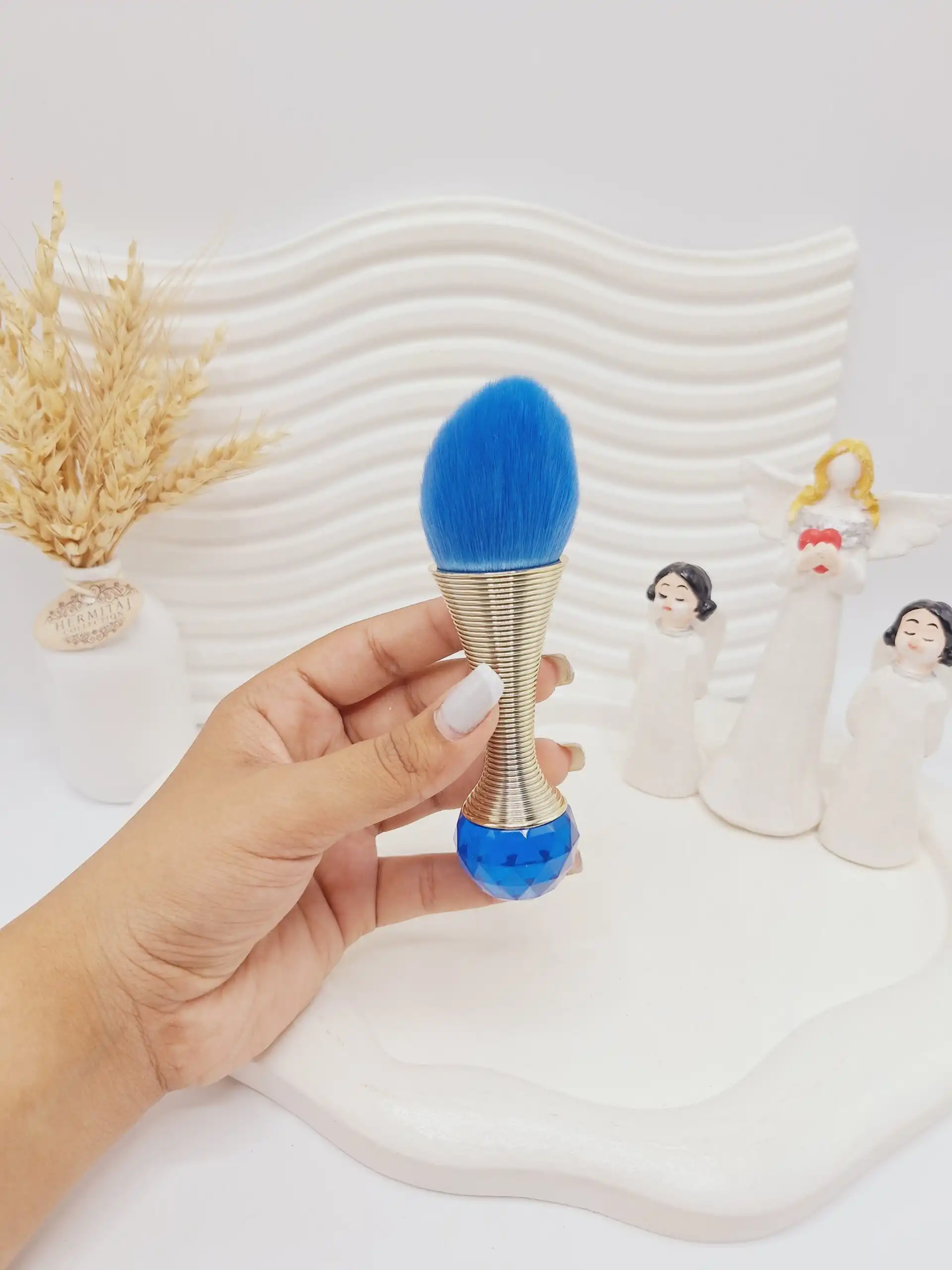 براش دسته فلزی آبی