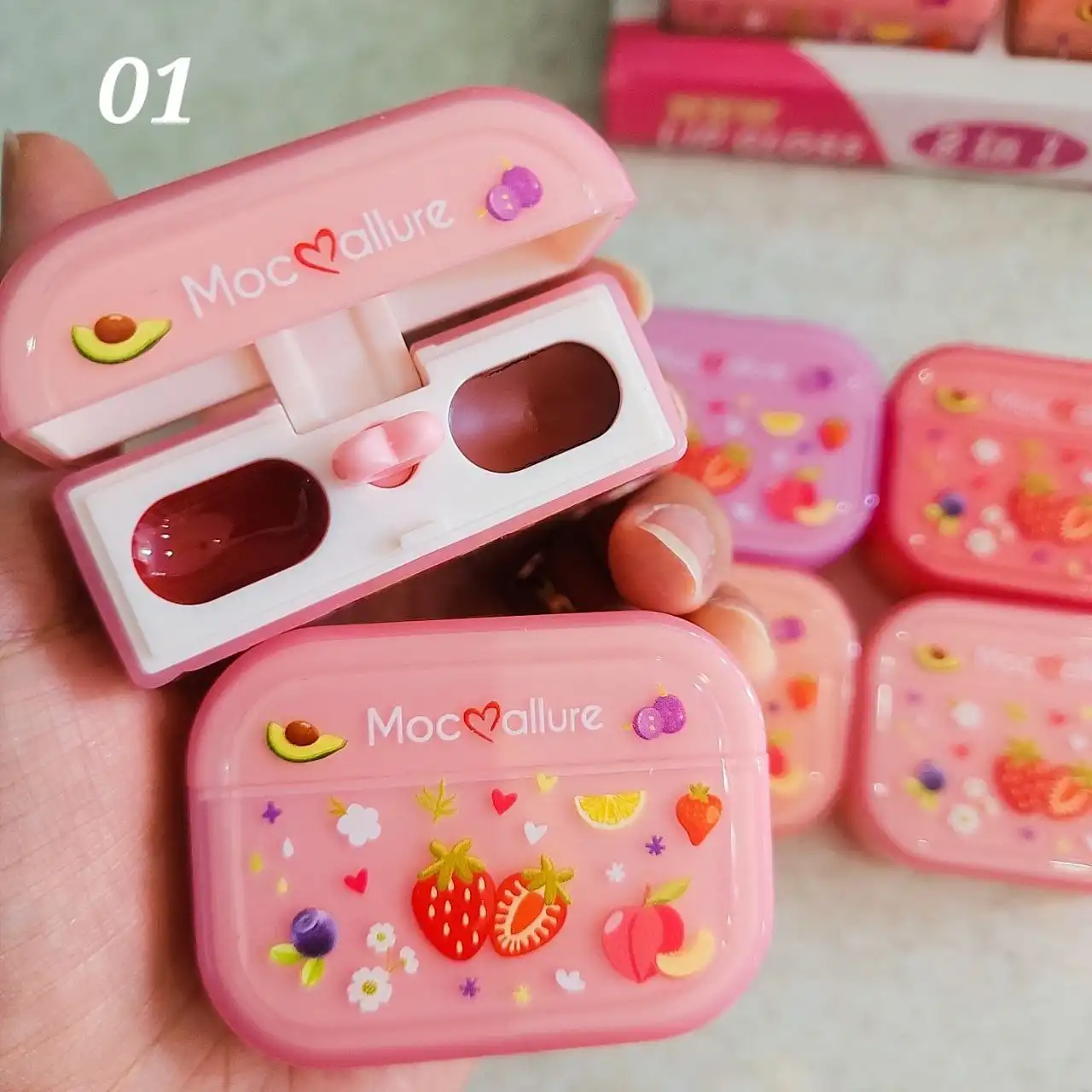 رژ ایرپادی میوه ایی اورجینال از برند Mocallure کد 1157