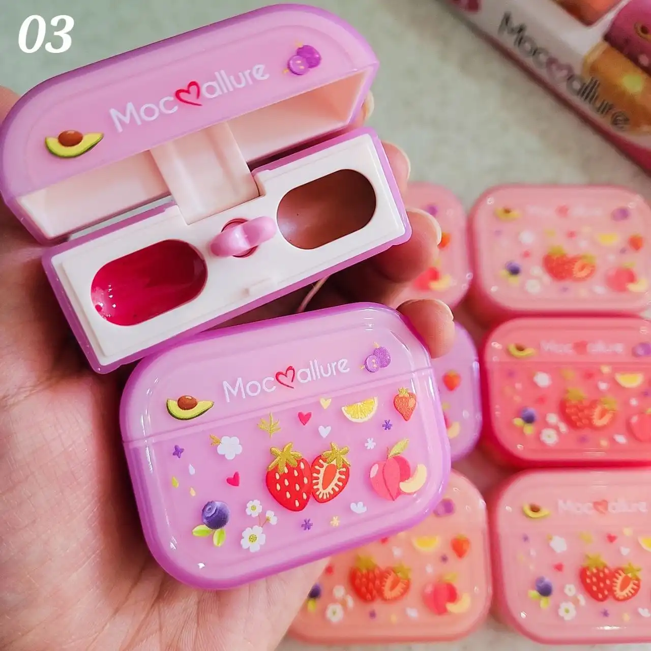 رژ ایرپادی میوه ایی اورجینال از برند Mocallure کد 1157