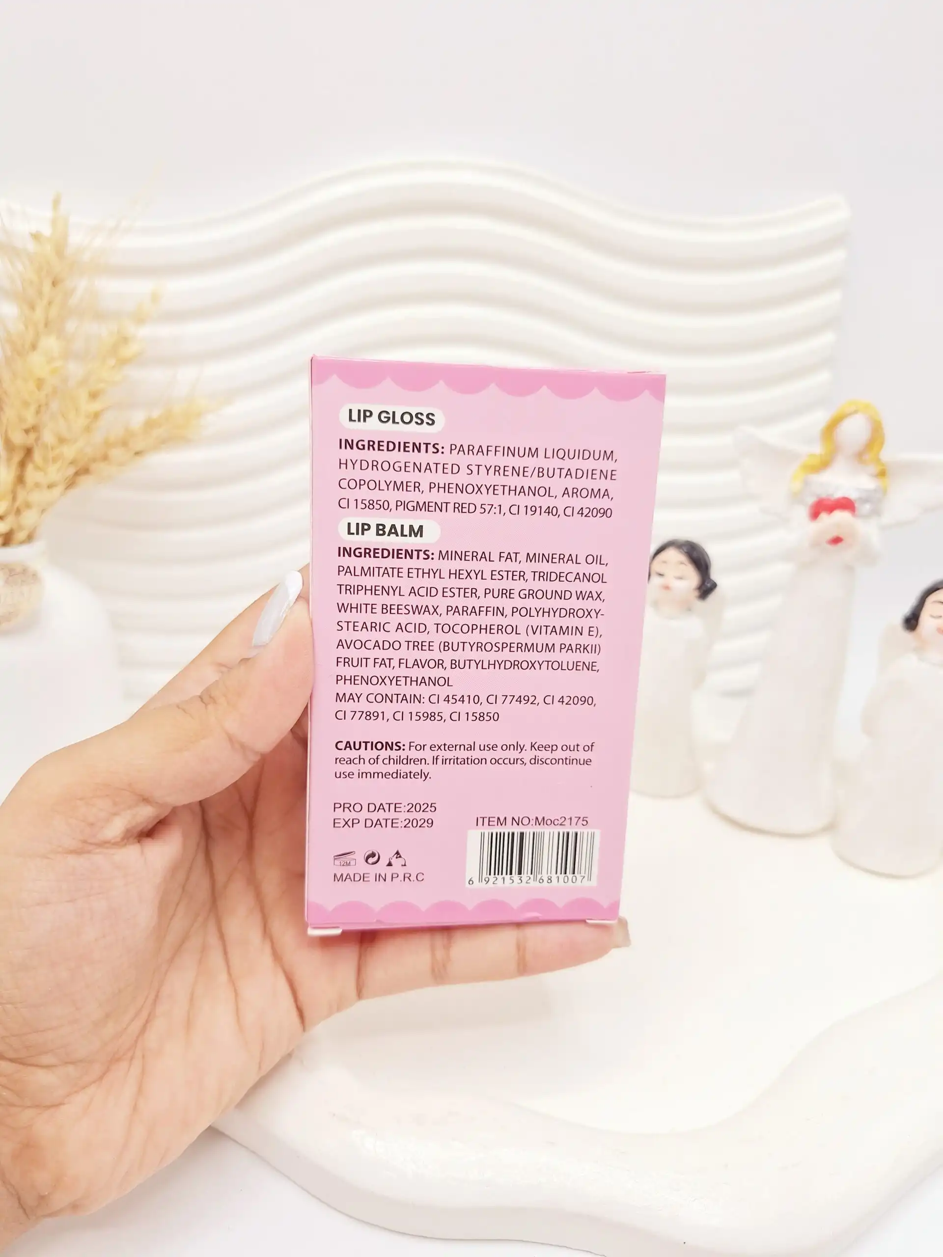 باکس دو تایی رژ حرارتی و بالم لب موکالره کد 2175