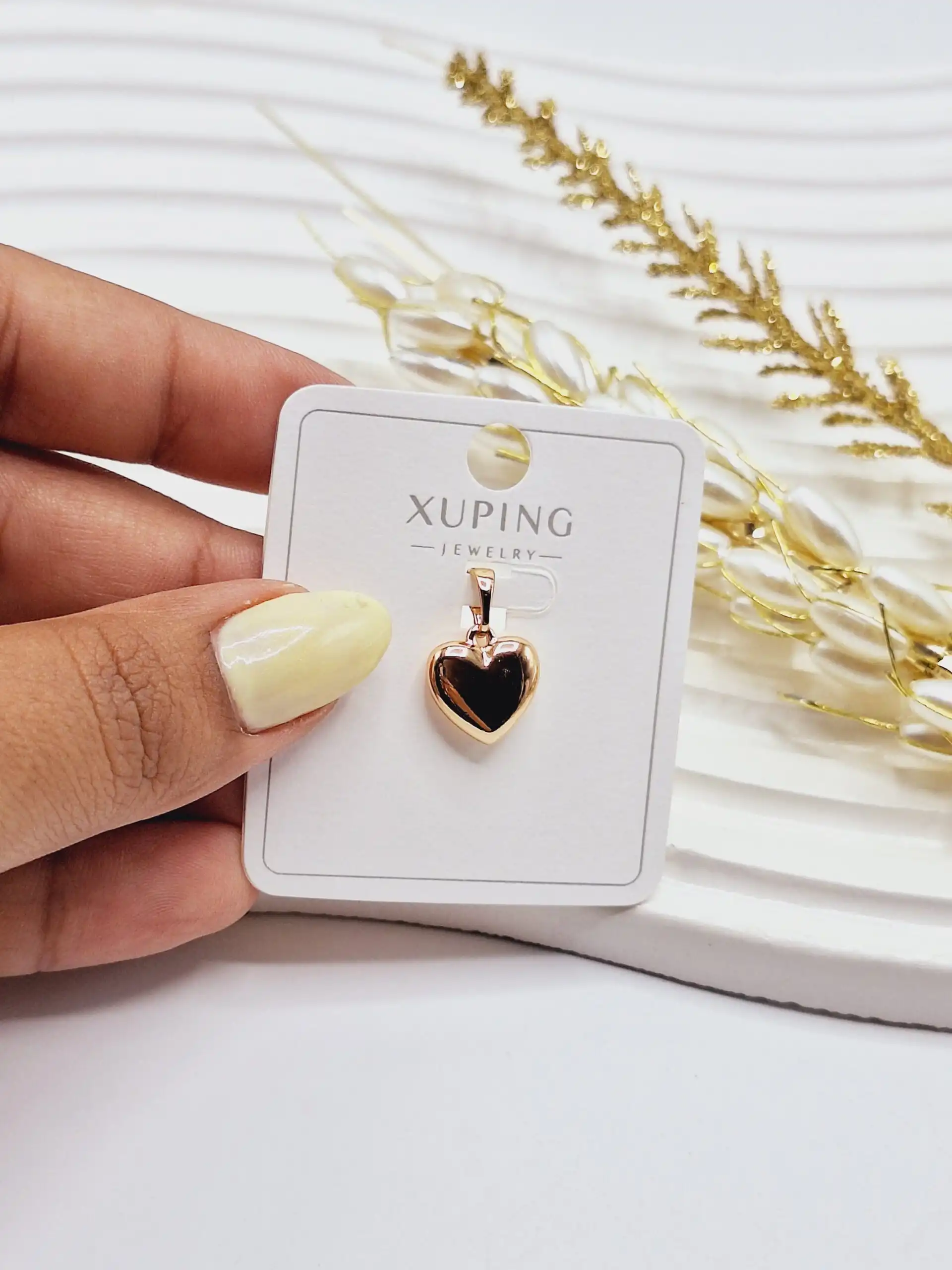 پلاک تک قلب طلایی ژوپینگ