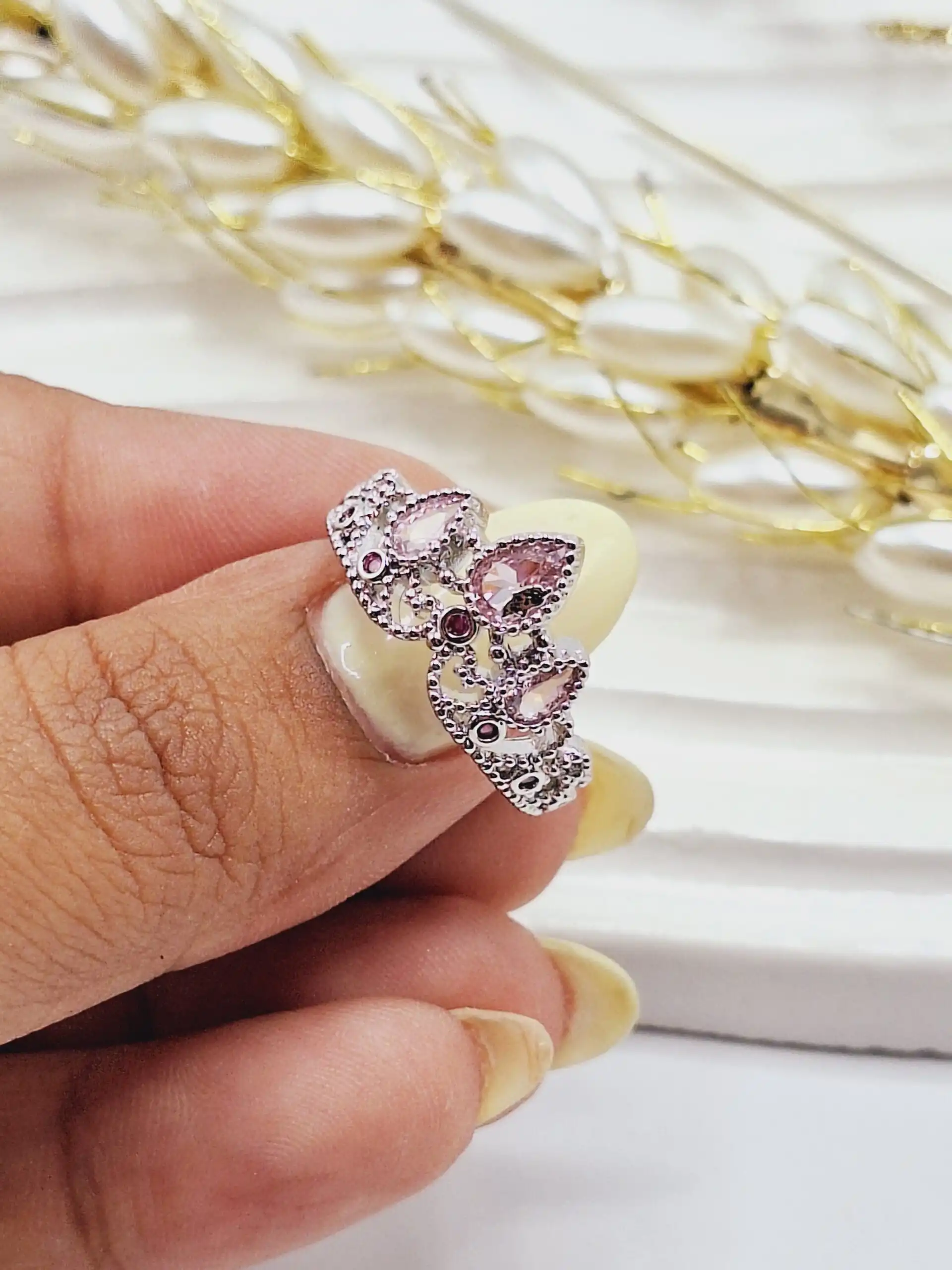 انگشتر تاچ پرنسسی راپونزل صورتی