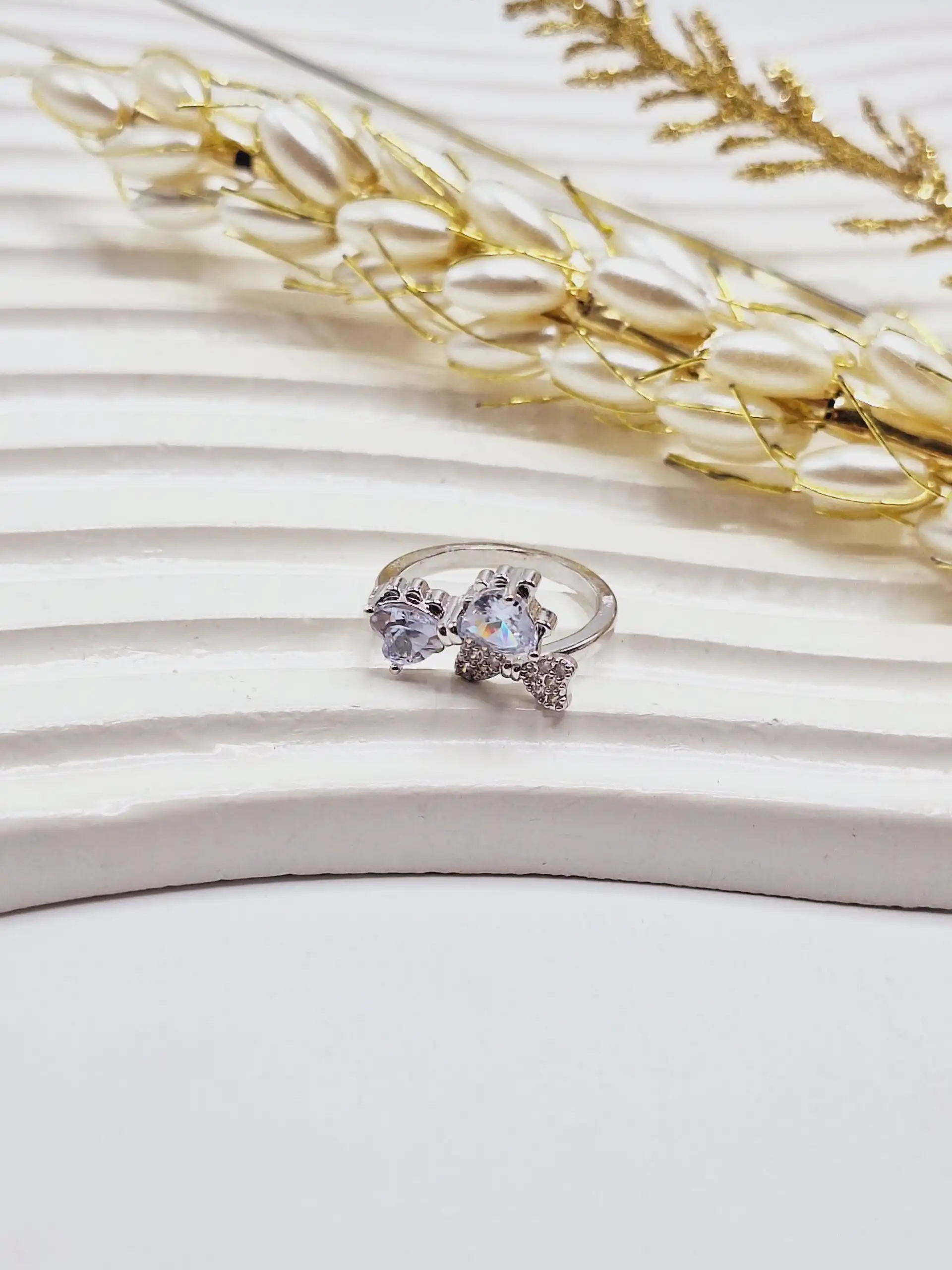 انگشتر دو پاپیون شیک