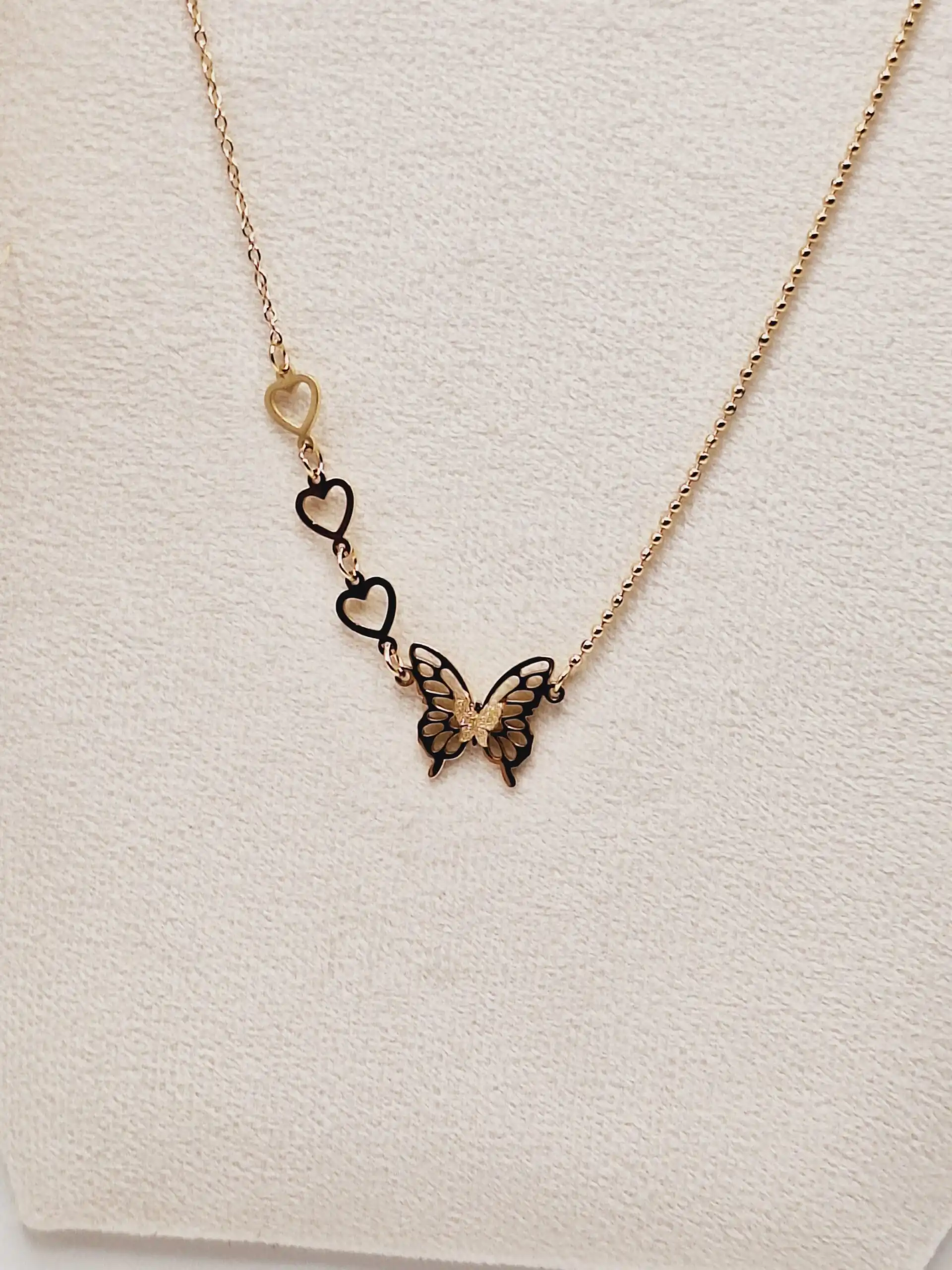 گردنبند زنجیری مدل پروانه طلایی