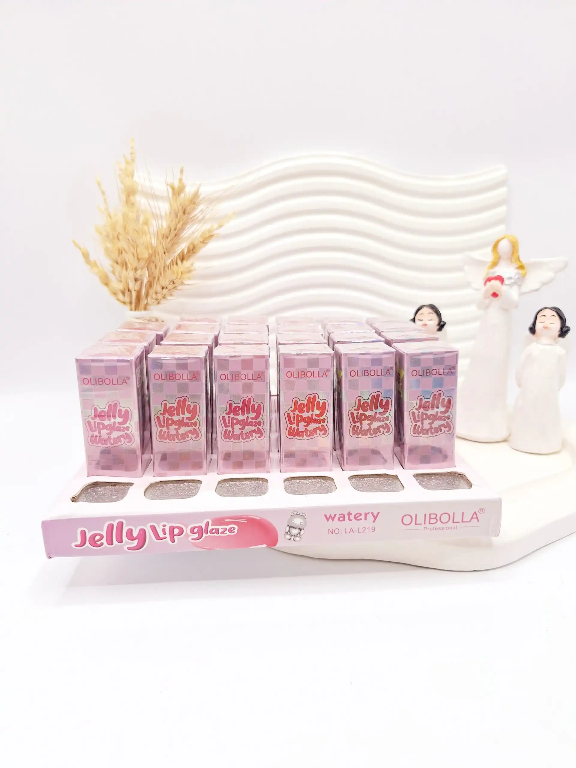 لیپ گلاس ژله ای مدل خرسی برند OLIBOLLA کد 219