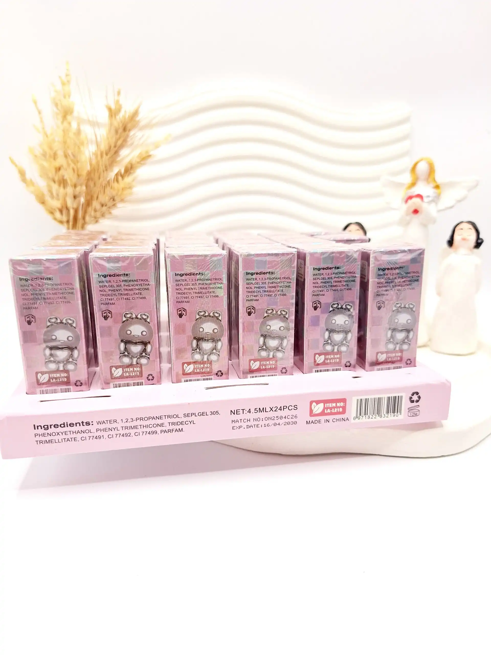 لیپ گلاس ژله ای مدل خرسی برند OLIBOLLA کد 219