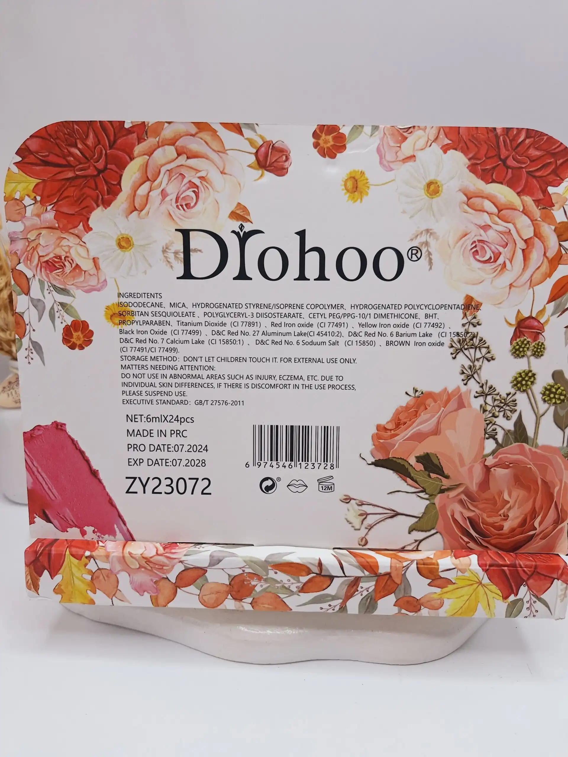 پک 6 تایی رژ مایع مات و ضدآب برند Drohoo کد ZY23072