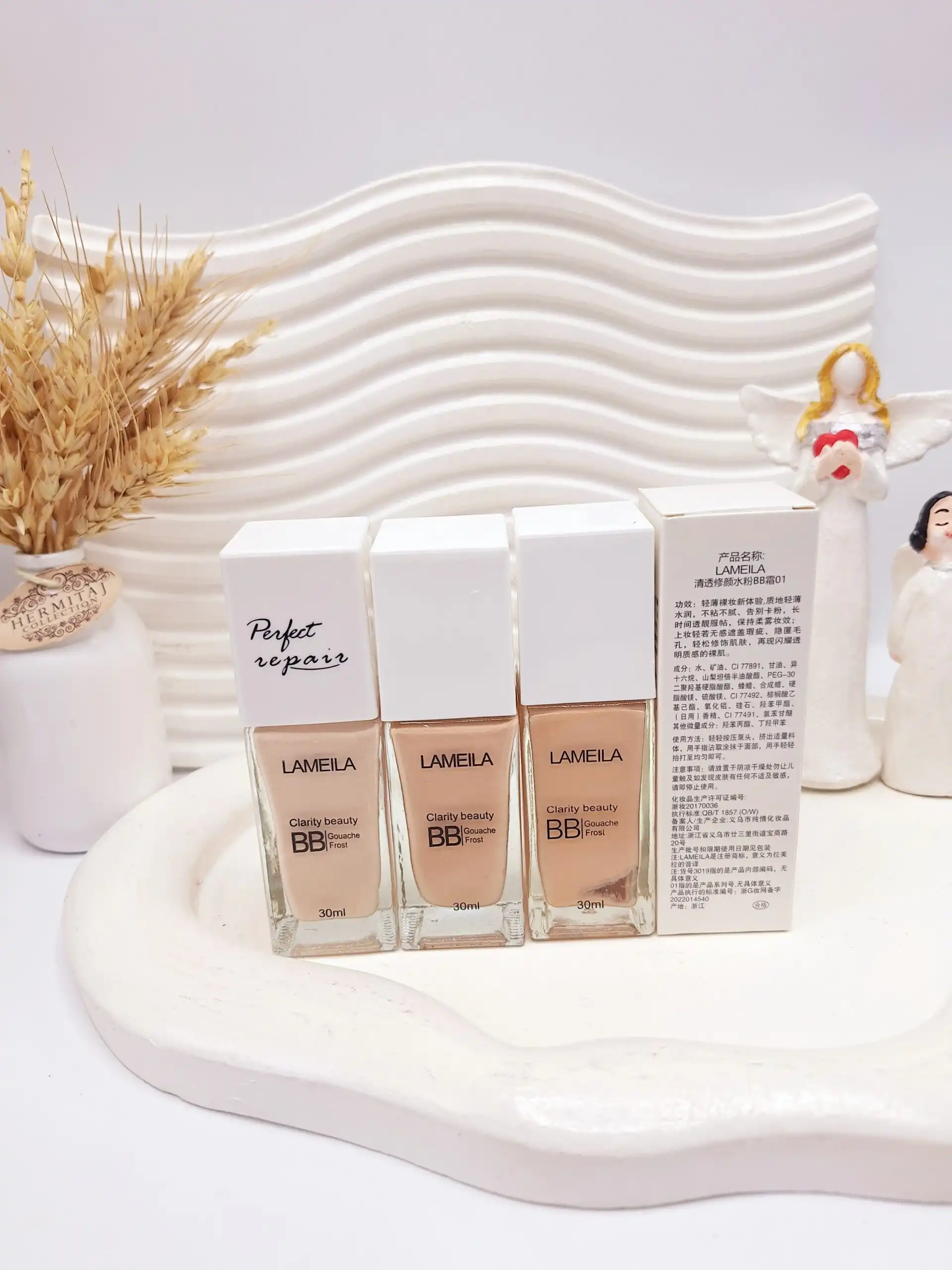 بی بی کرم پودر برند LAMElLA حجم 30 میل کد 5259