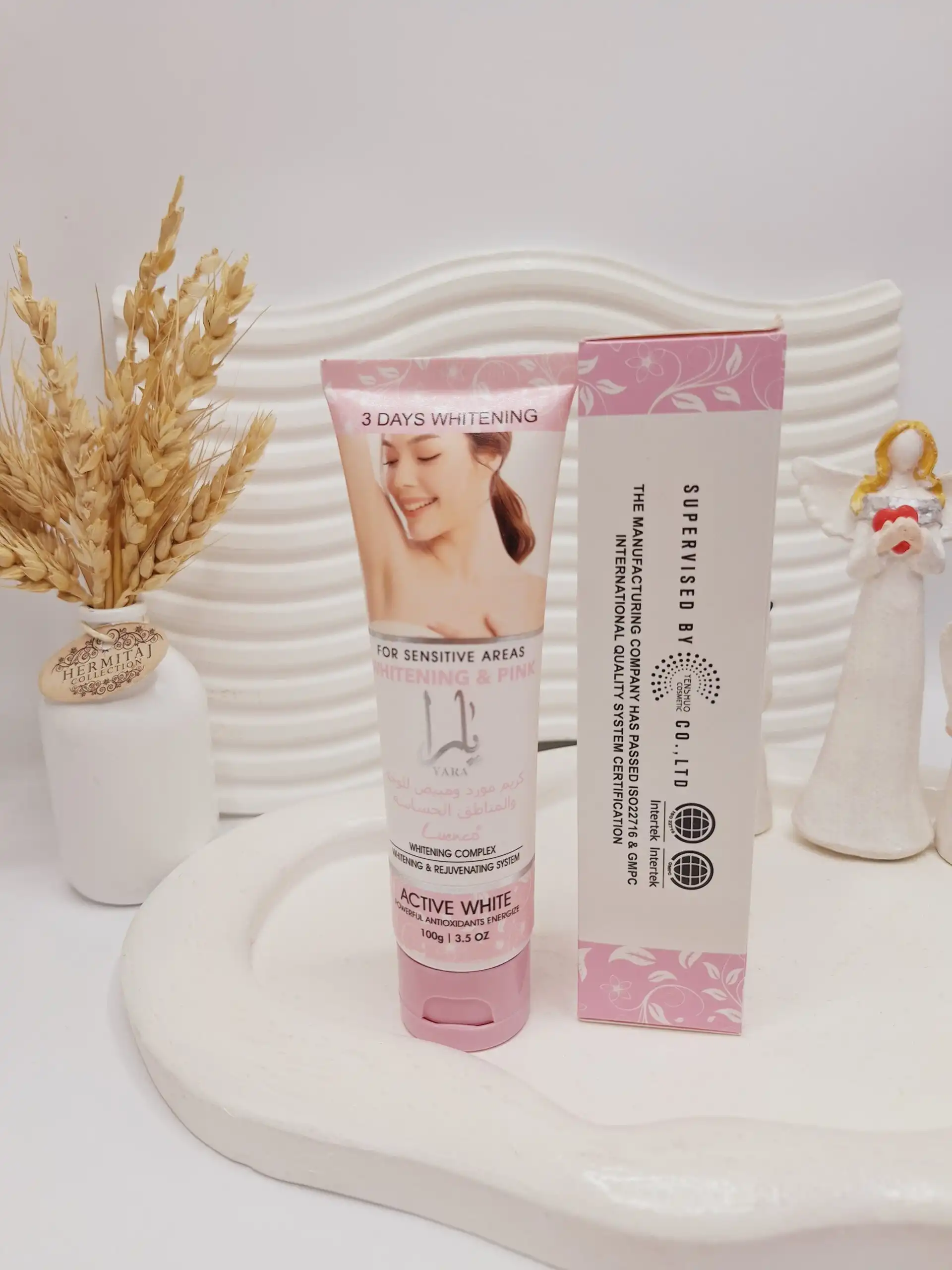 کرم تیوپی صورتی کننده و سفید کننده نواحی حساس برند یارا کد 2458