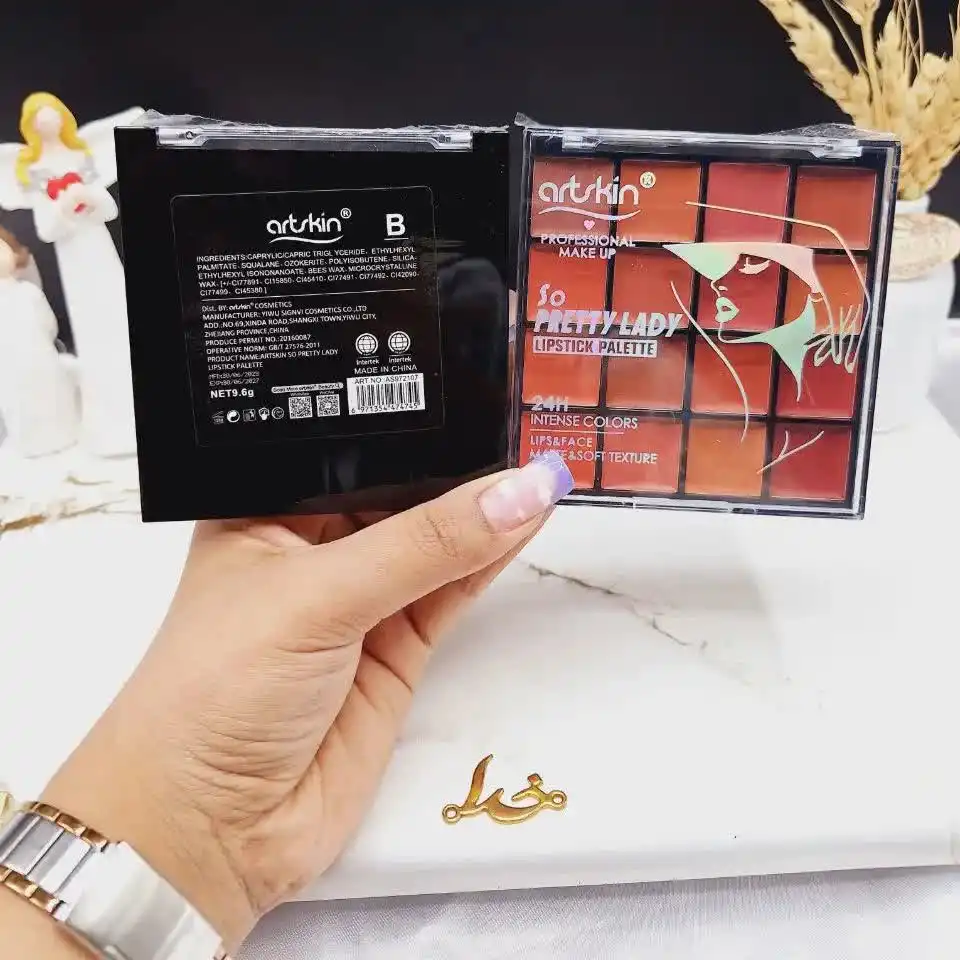 پالت رژ لب 16 رنگ برند آرت اسکین کد 972107