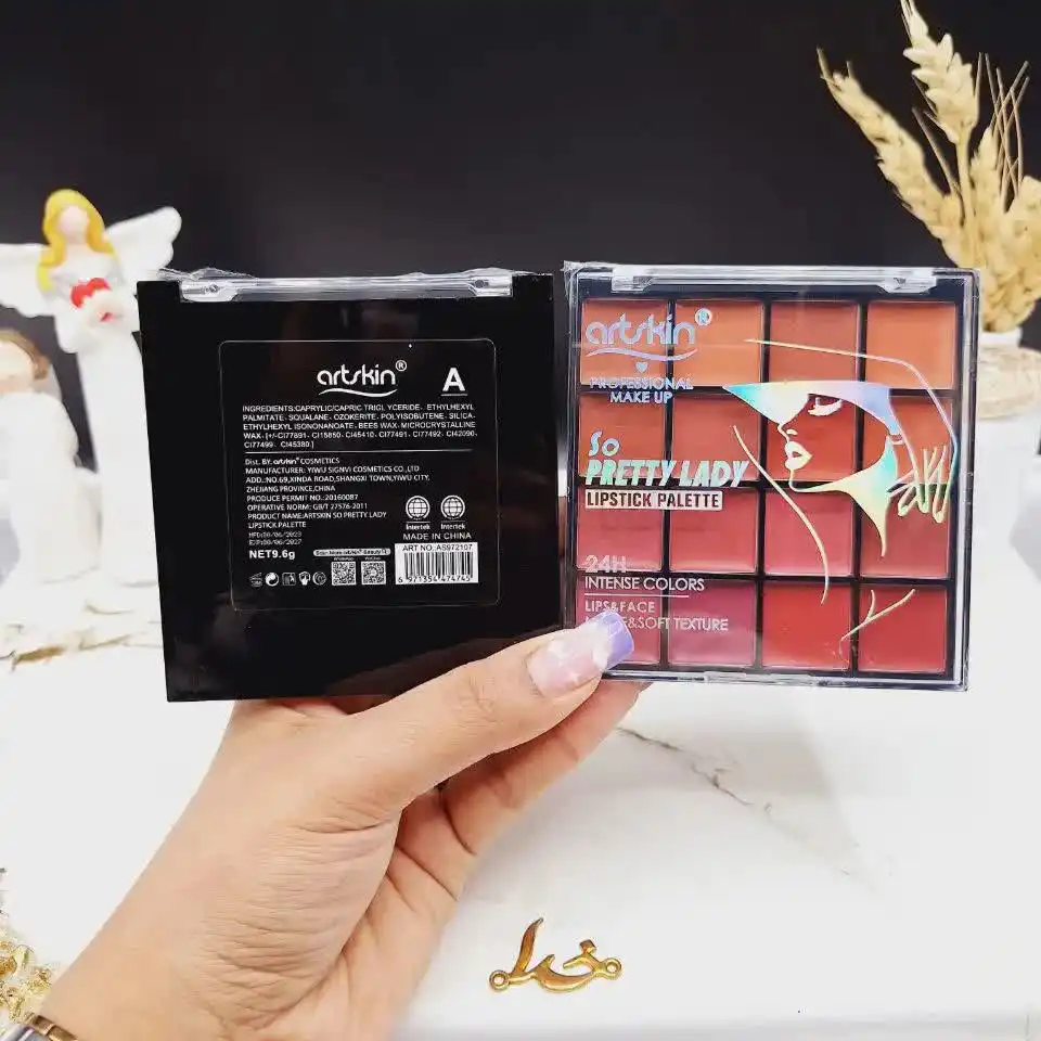 پالت رژ لب 16 رنگ برند آرت اسکین کد 972107
