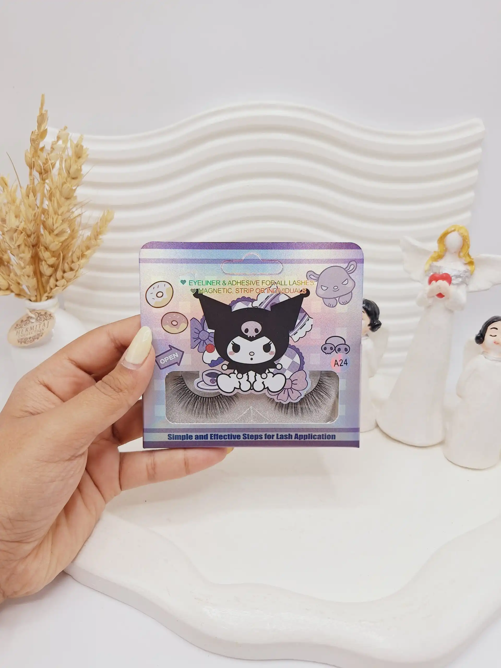 مژه مصنوعی کرومی (کارتن بنفش) کد 0402