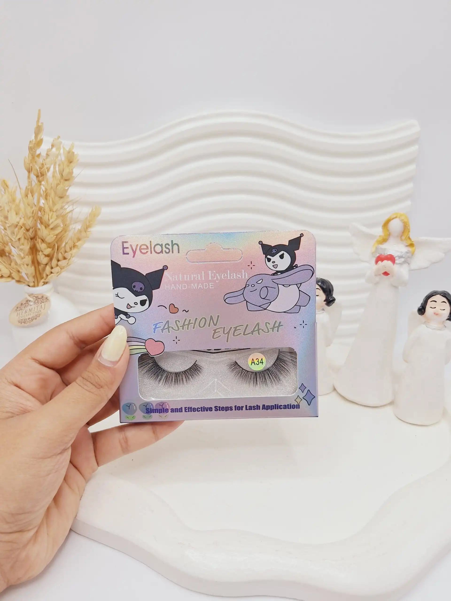 مژه مصنوعی کرومی (کارتن بنفش) کد 0402