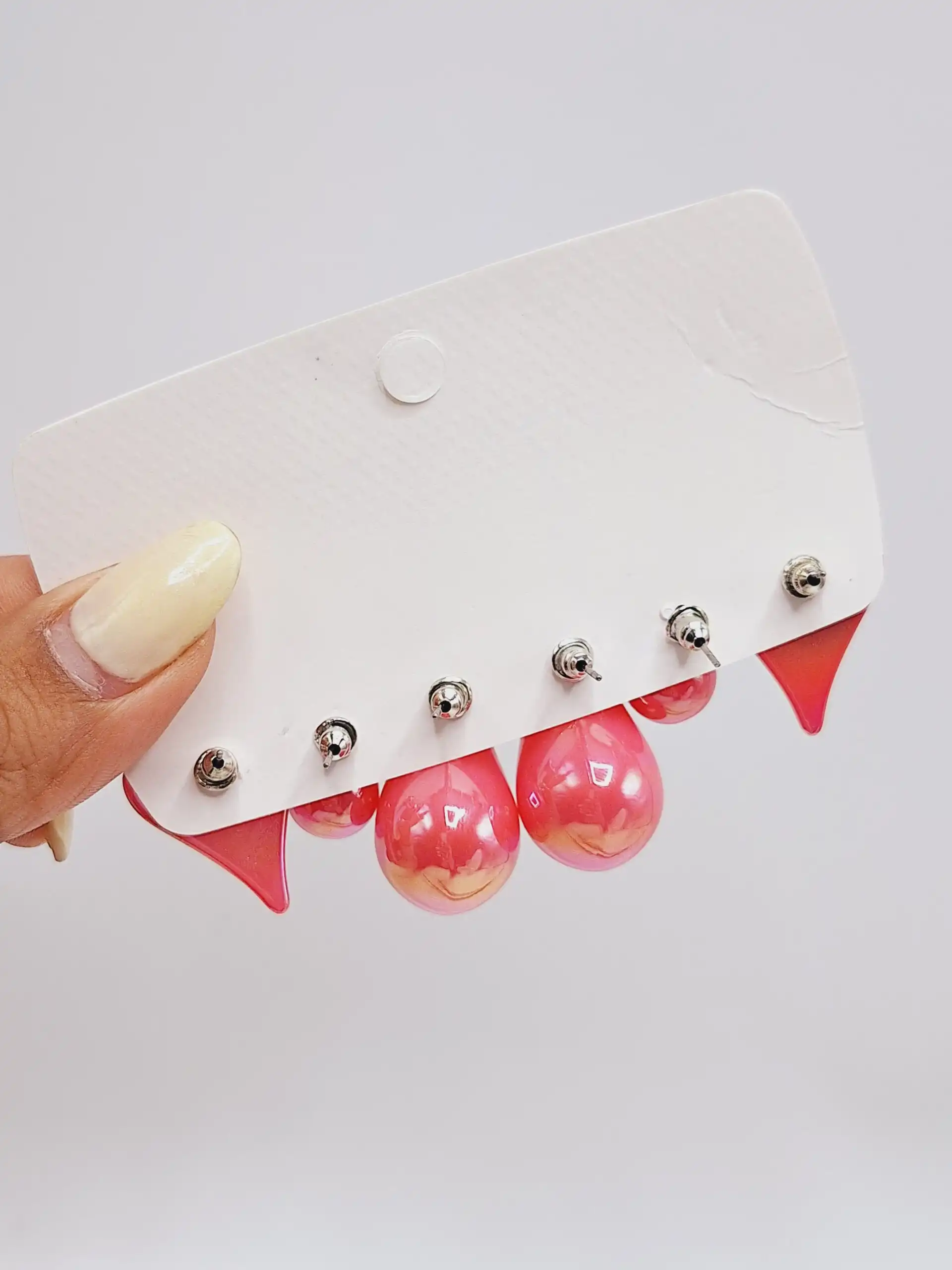 پک گوشواره آبنباتی سرخابی طرح سوم