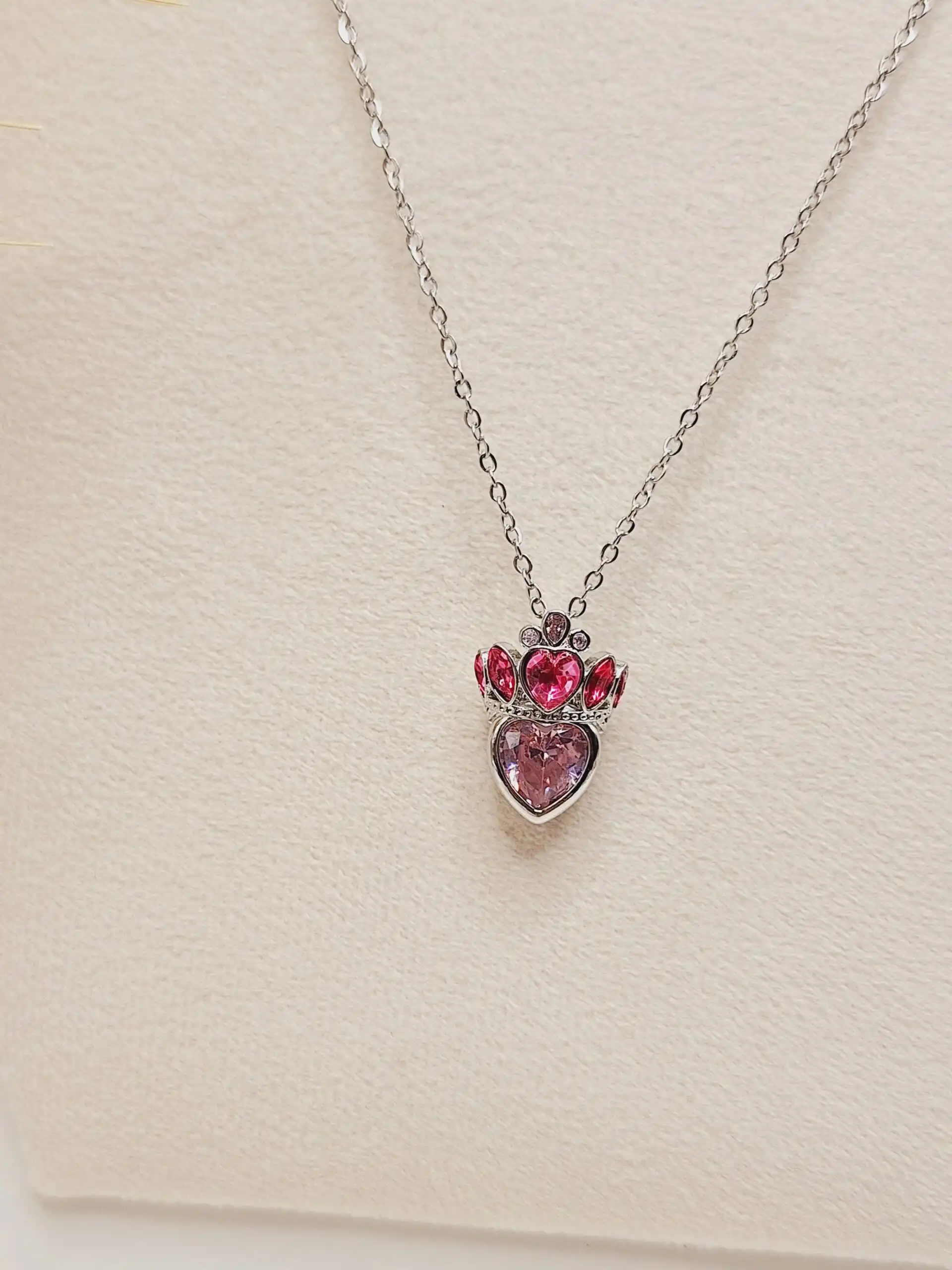 گردنبند راپونزل جواهری (رنگ صورتی)