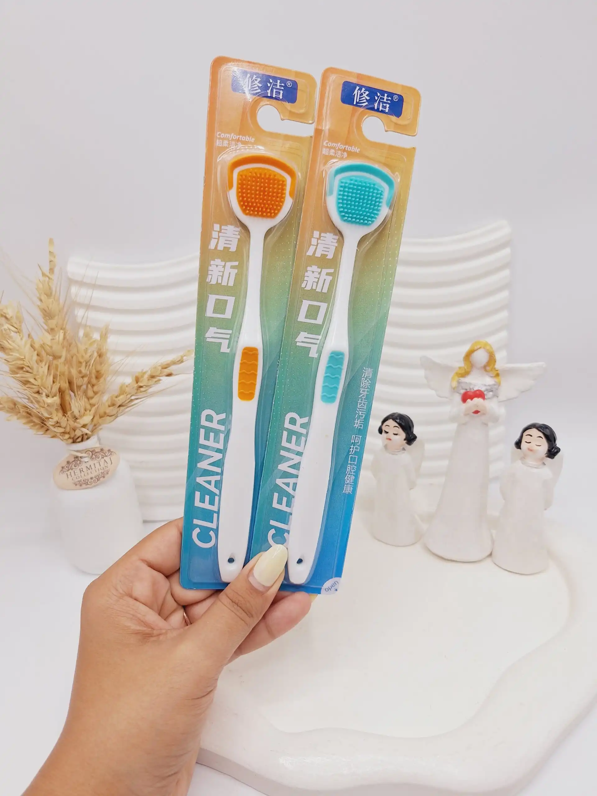 مسواک تمیز کننده دهان و زبان شور سیلیکونی CLEANER کد 0715