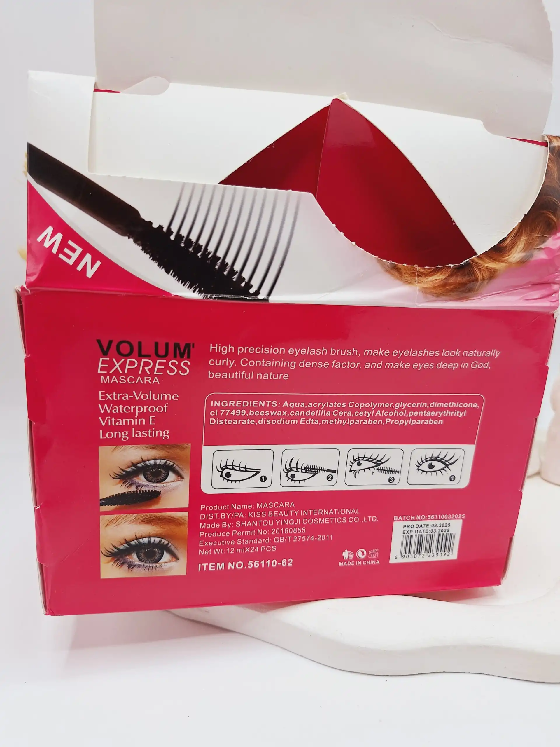 ریمل فر کننده حجم دهنده بلند کننده ضد آب 8XL برند VOLUM EXPRESS کد 9092