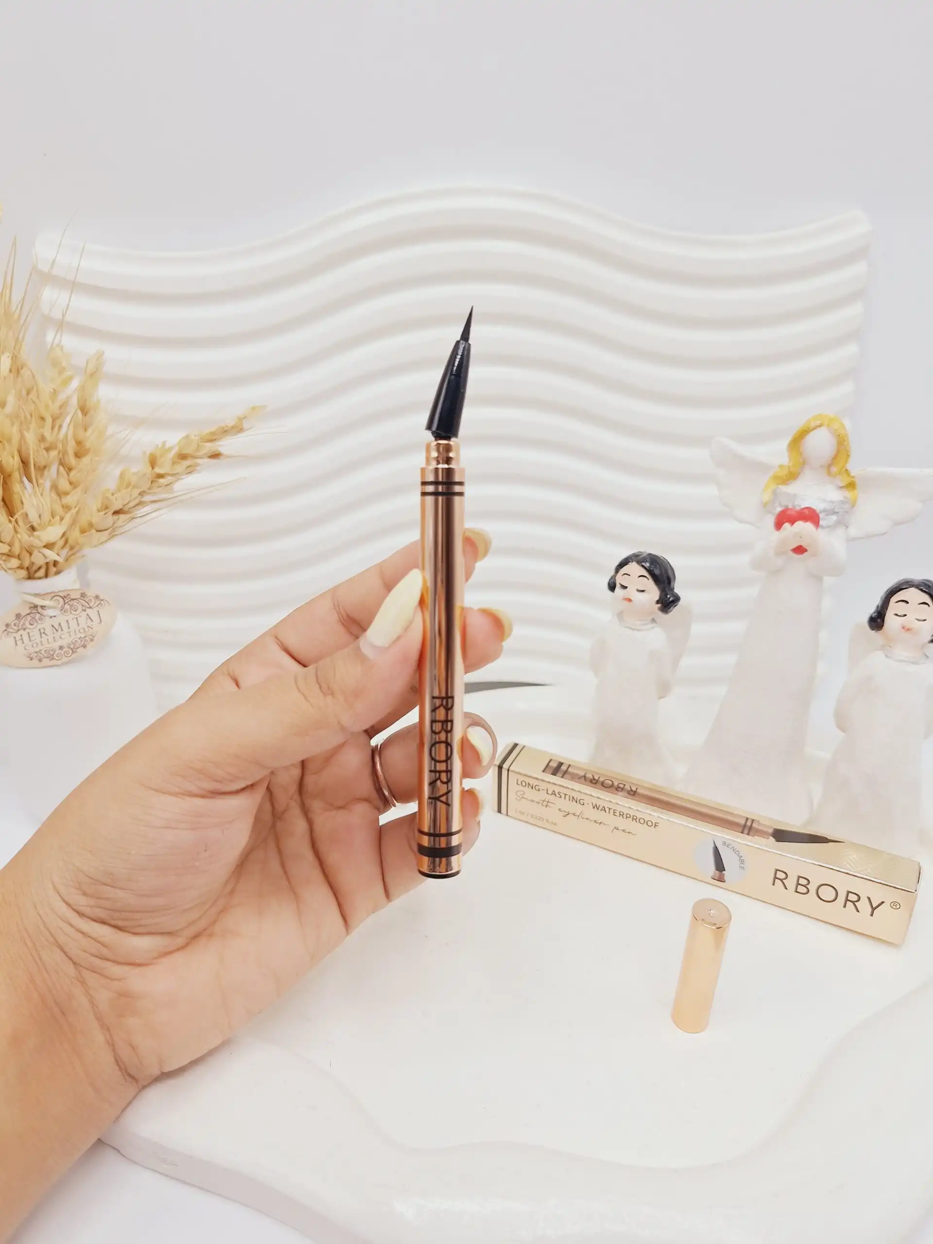 خط چشم مشکی ماژیکی خم شونده برند RBORY اصلی ضد آب کد 2985