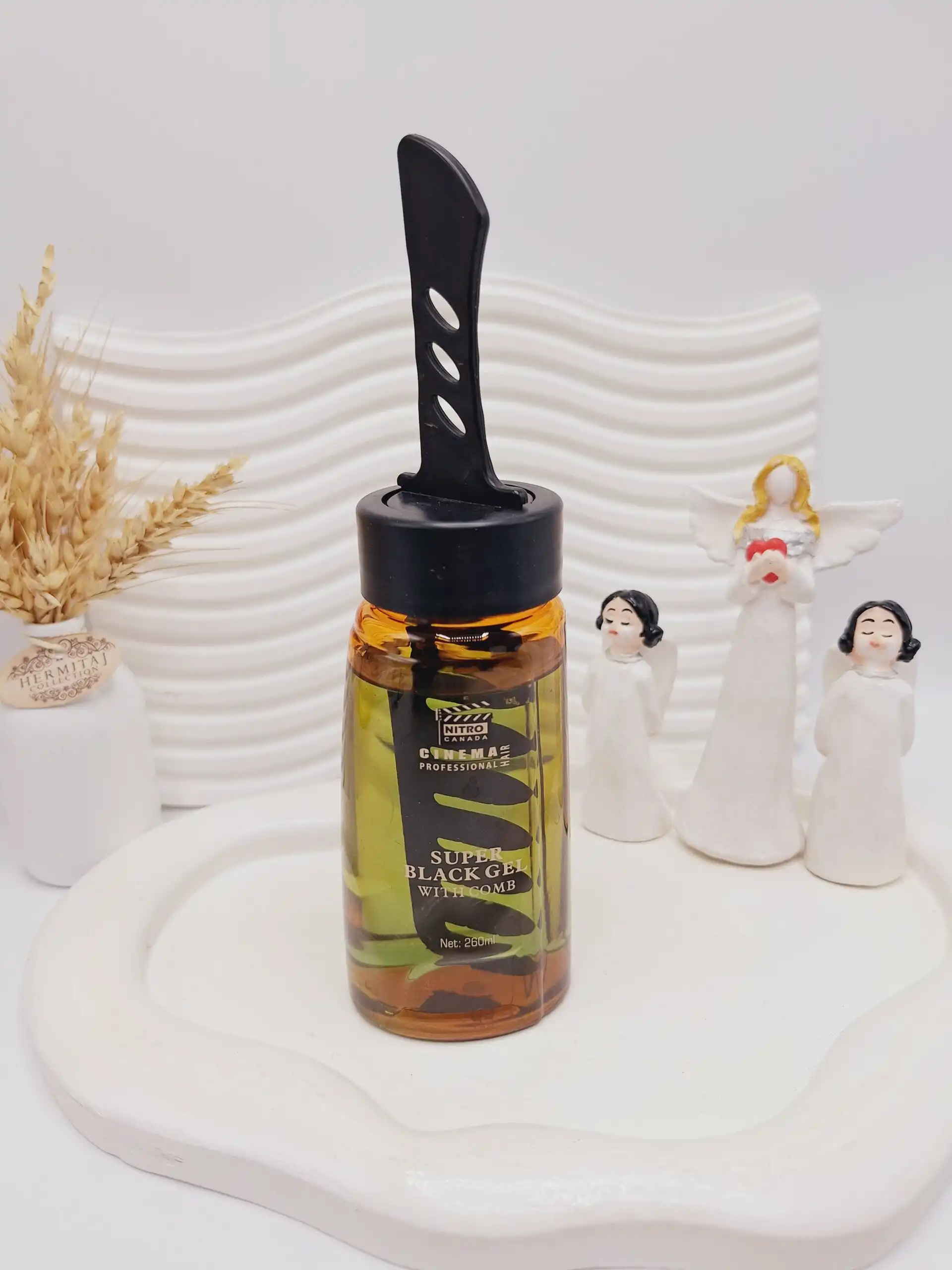 ژل شانه دار مو حرفه ای نیترو (بدون کارتن) رنگ بدنه زرد کد 1819