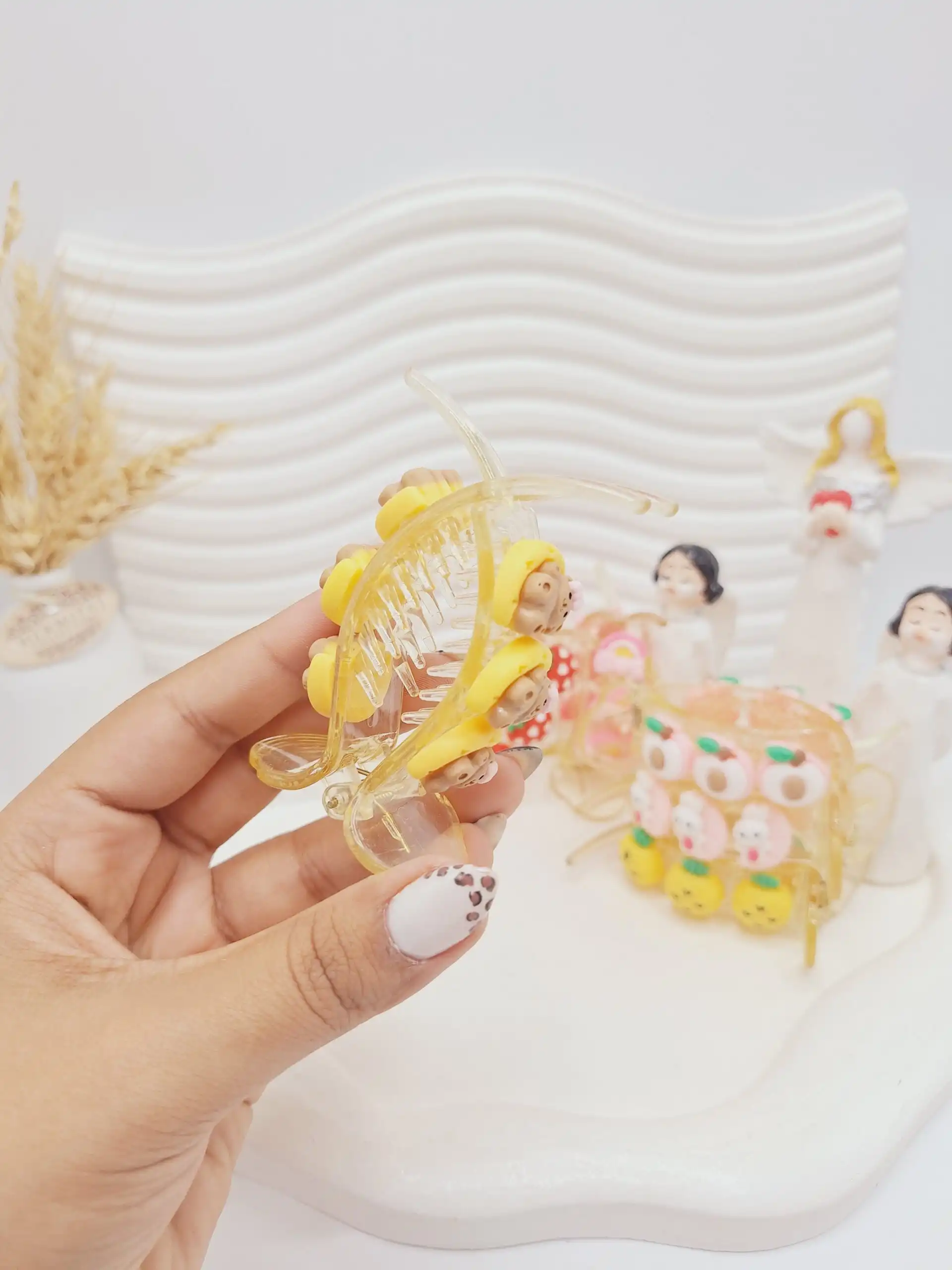 گیره مو گوجه ای دخترانه طرح های متنوع