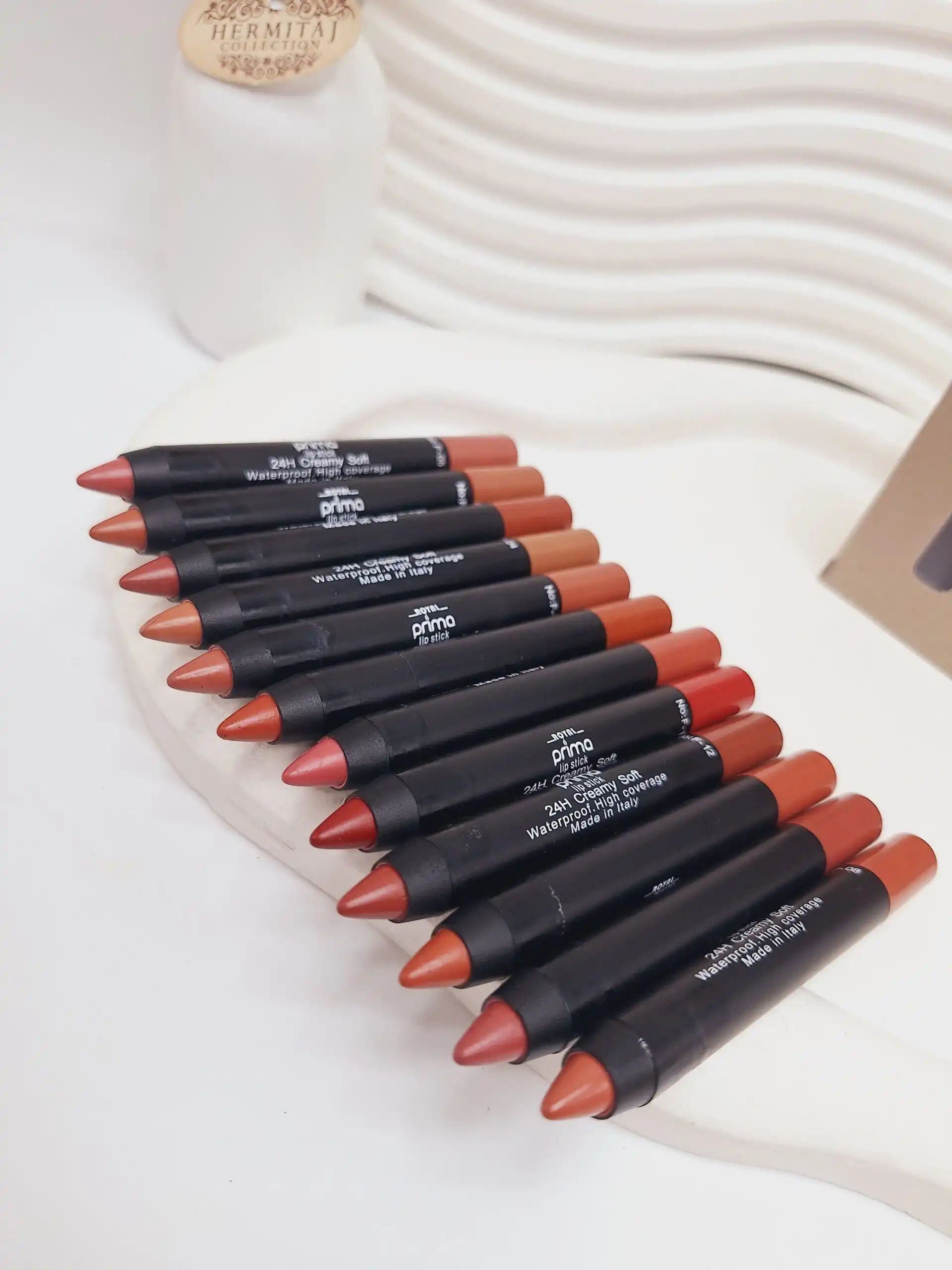 پک مداد لب شمعی 24 ساعته مات برند اصلی رویال پریما کد 0016