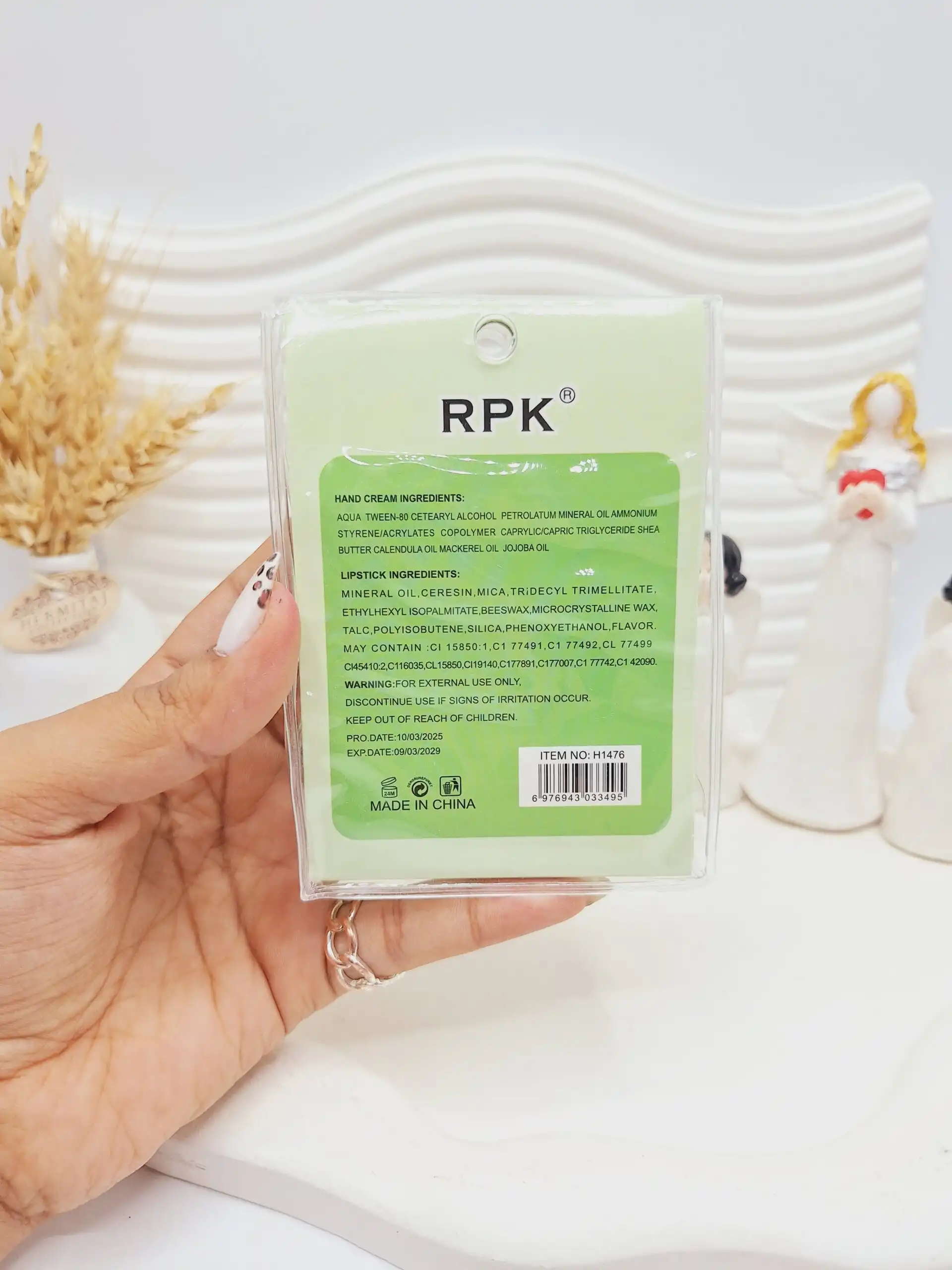 پک کرم دست و بالم لب از برند RPK رایحه آلوئه ورا کد 1476