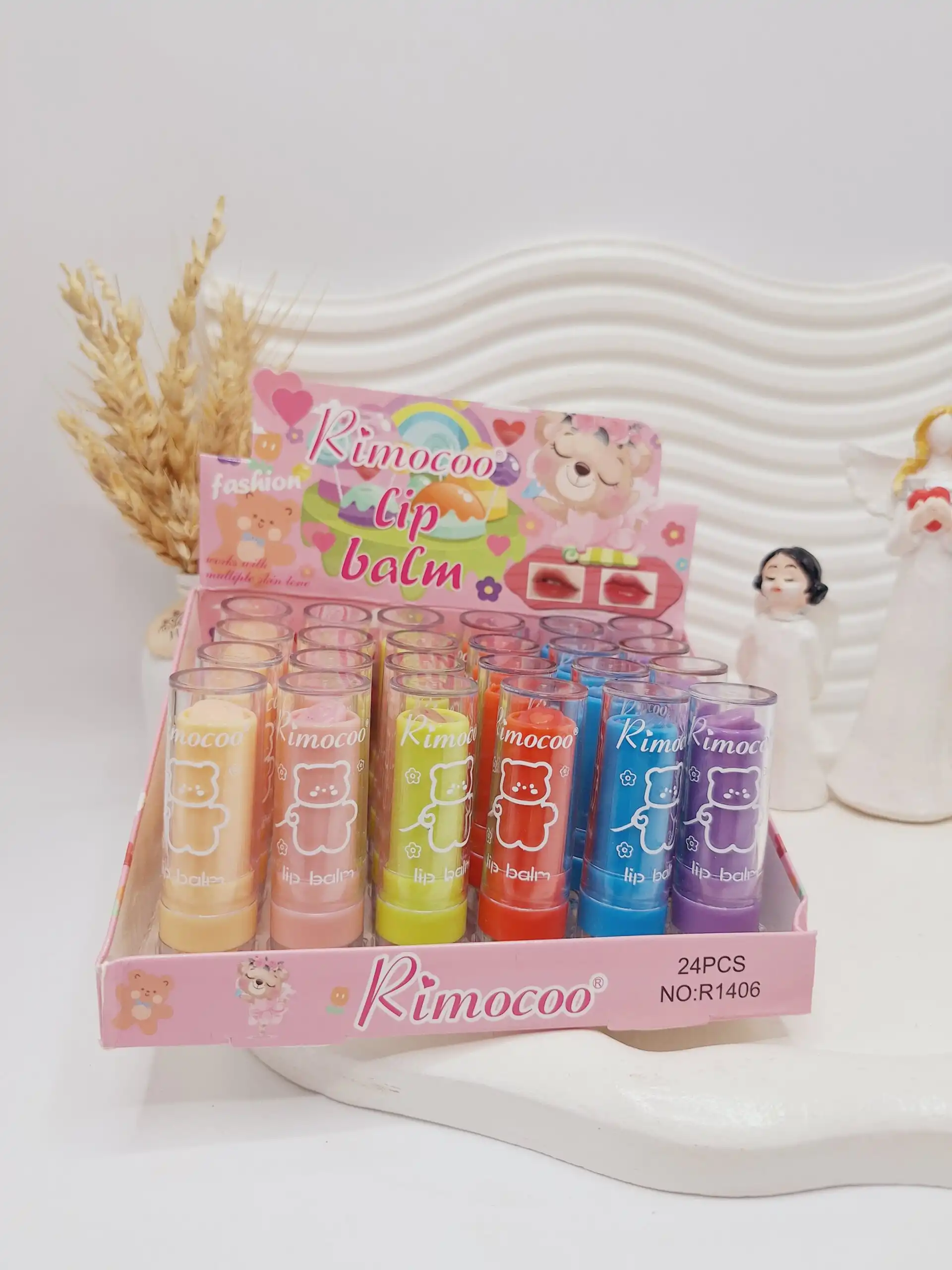 بالم لب پوکه شیشه خرسی بانمک برند Rimocoo کد 1406