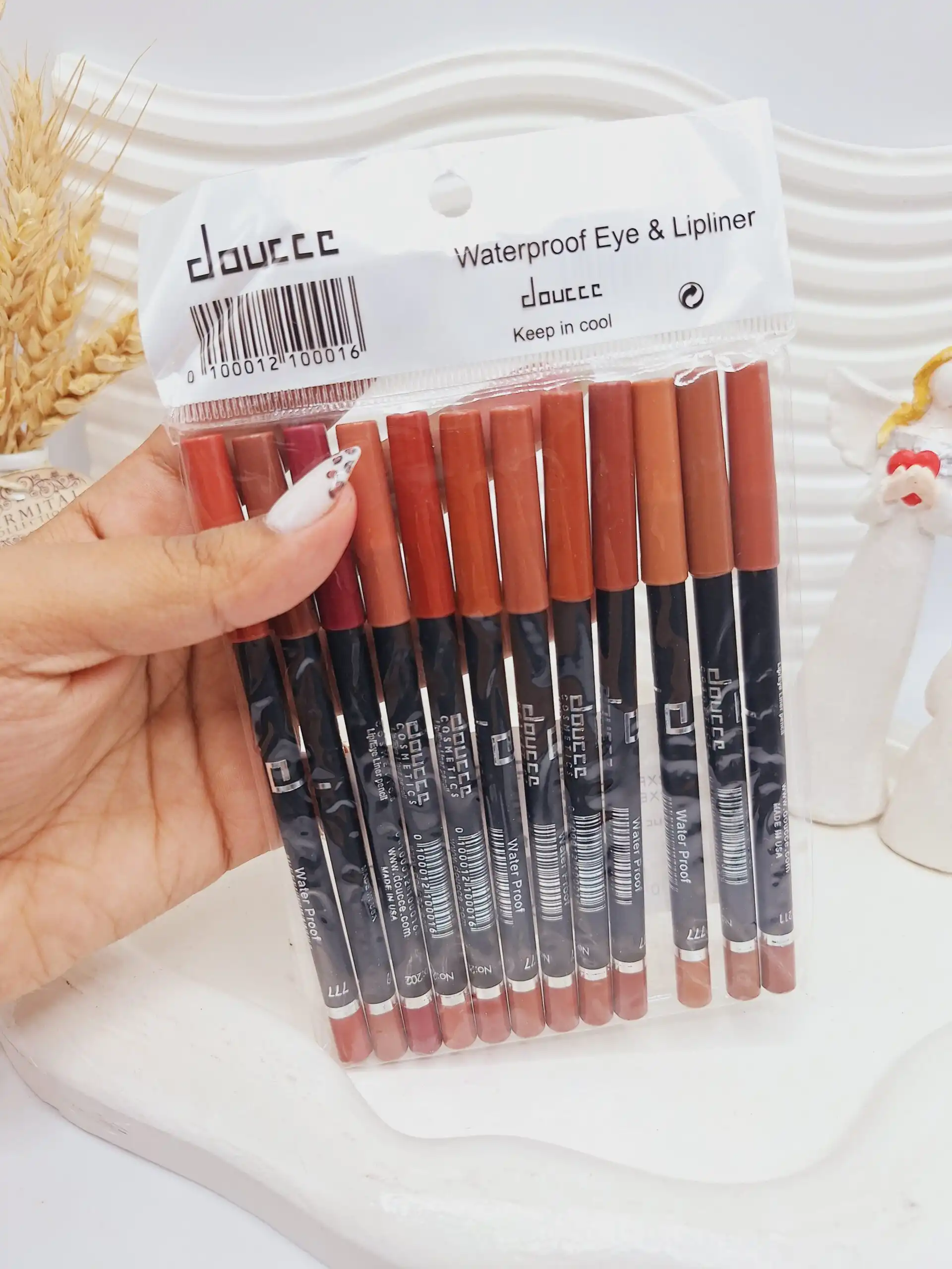 پک 12عددی خط لب مدادی برند دوسه کد 0016