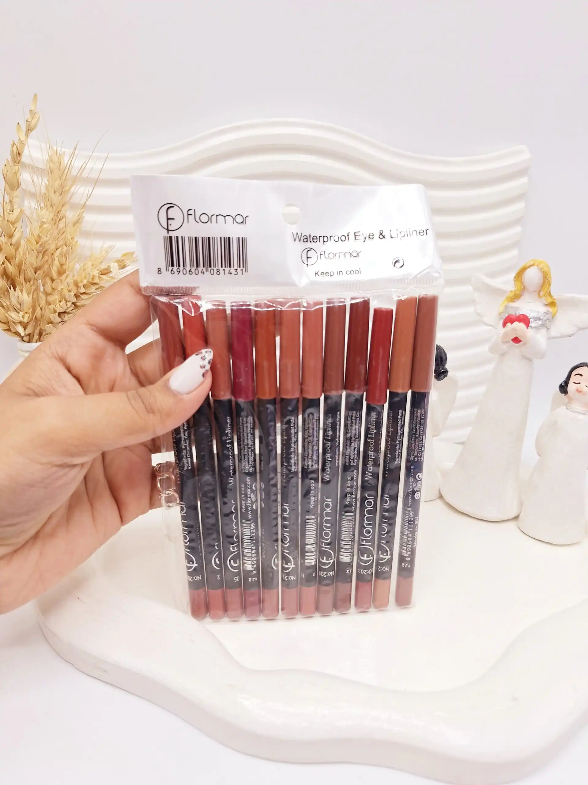 پک 12عددی خط لب مدادی برند فلورمار کد 1431