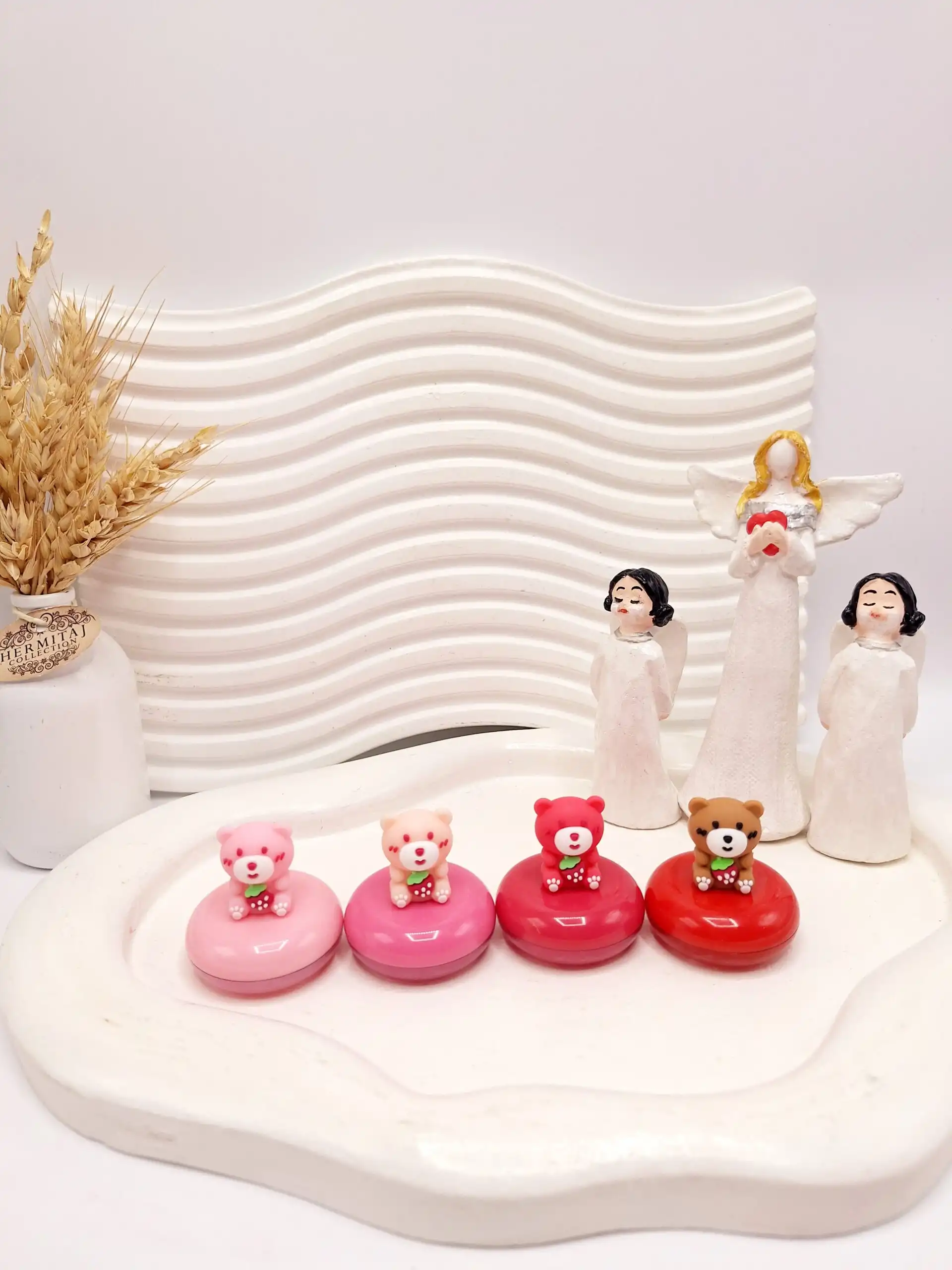 ماسک رژ لب کاسه ای HUDAMOJI طرح خرسی کد 014