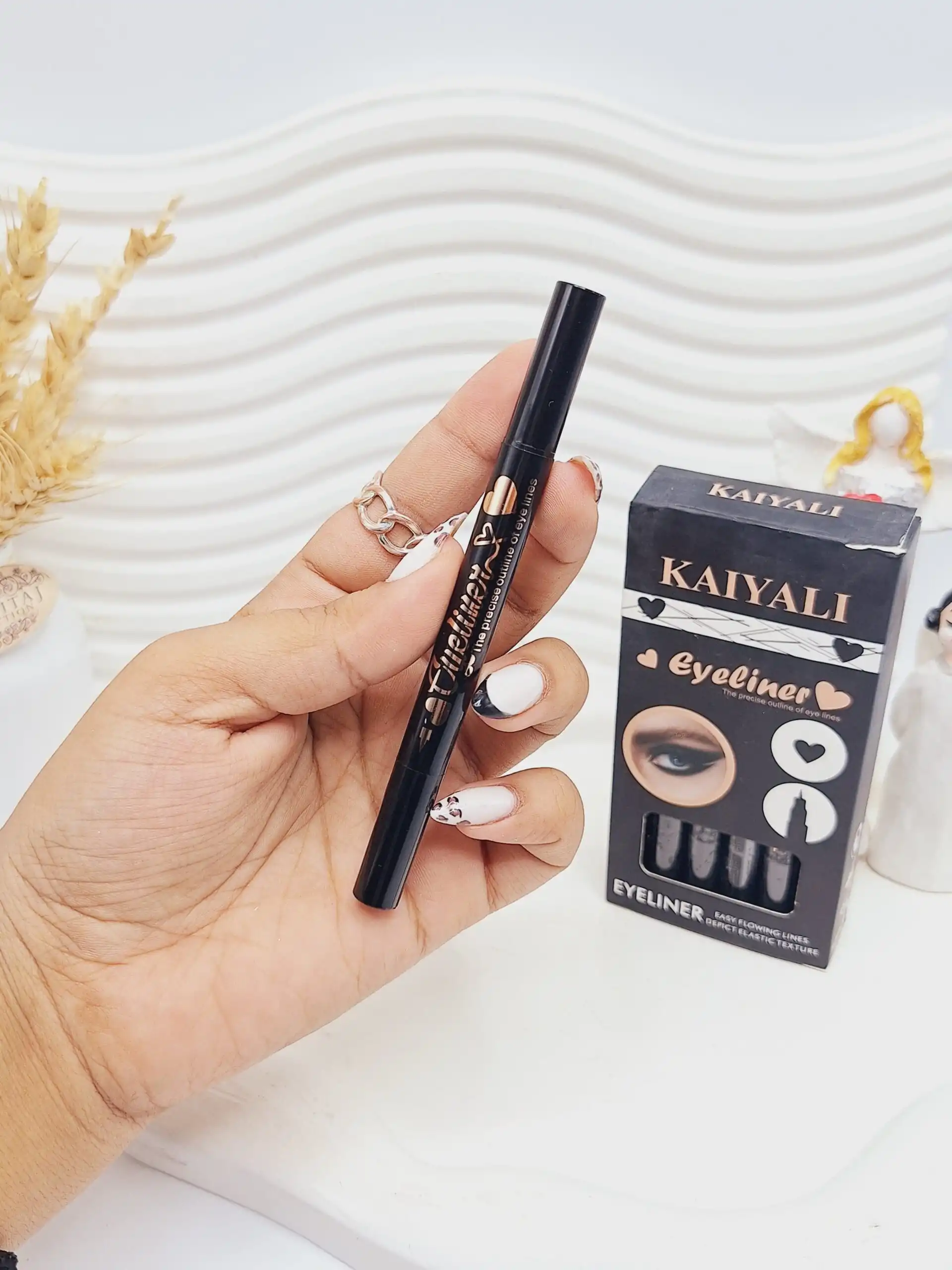 خط چشم دو طرفه استامپی طرح قلب KAIYALI کد 9639