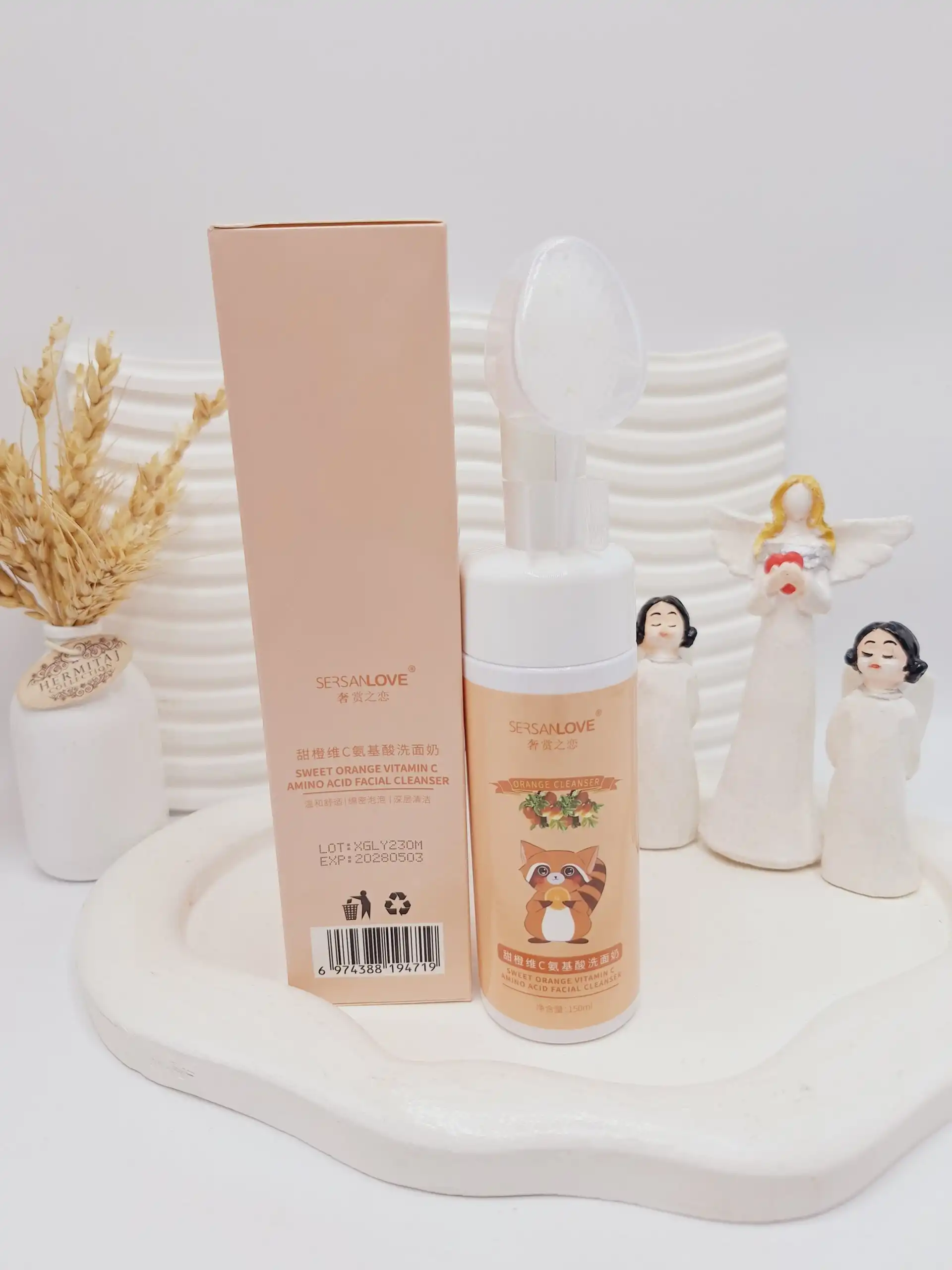 فوم شستشو صورت براش دار پرتقال سرسان لاو کد 4719