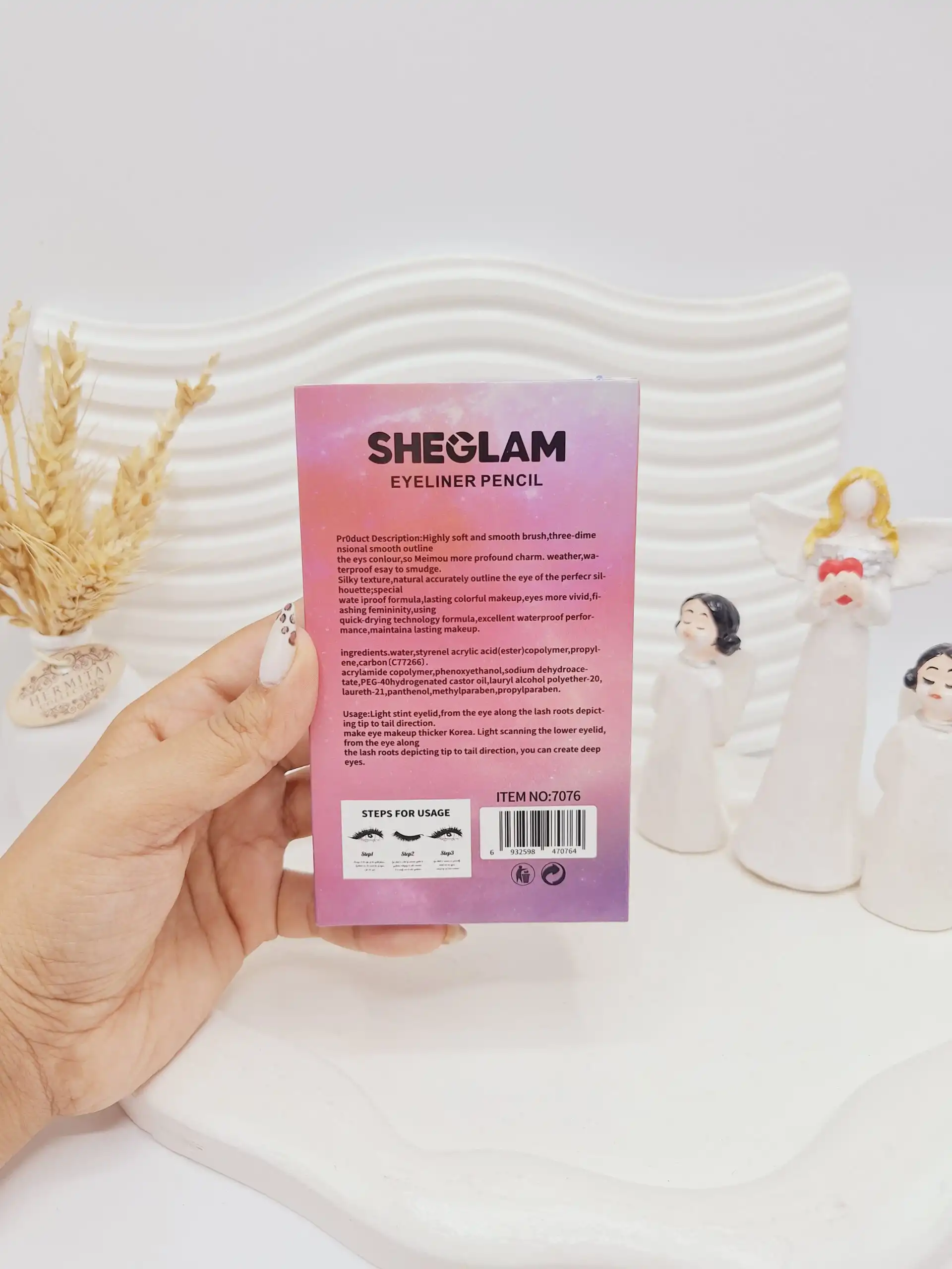 خط چشم مشکی ماژیکی گلیتری برند شیگلم SHEGLAM کد 7076
