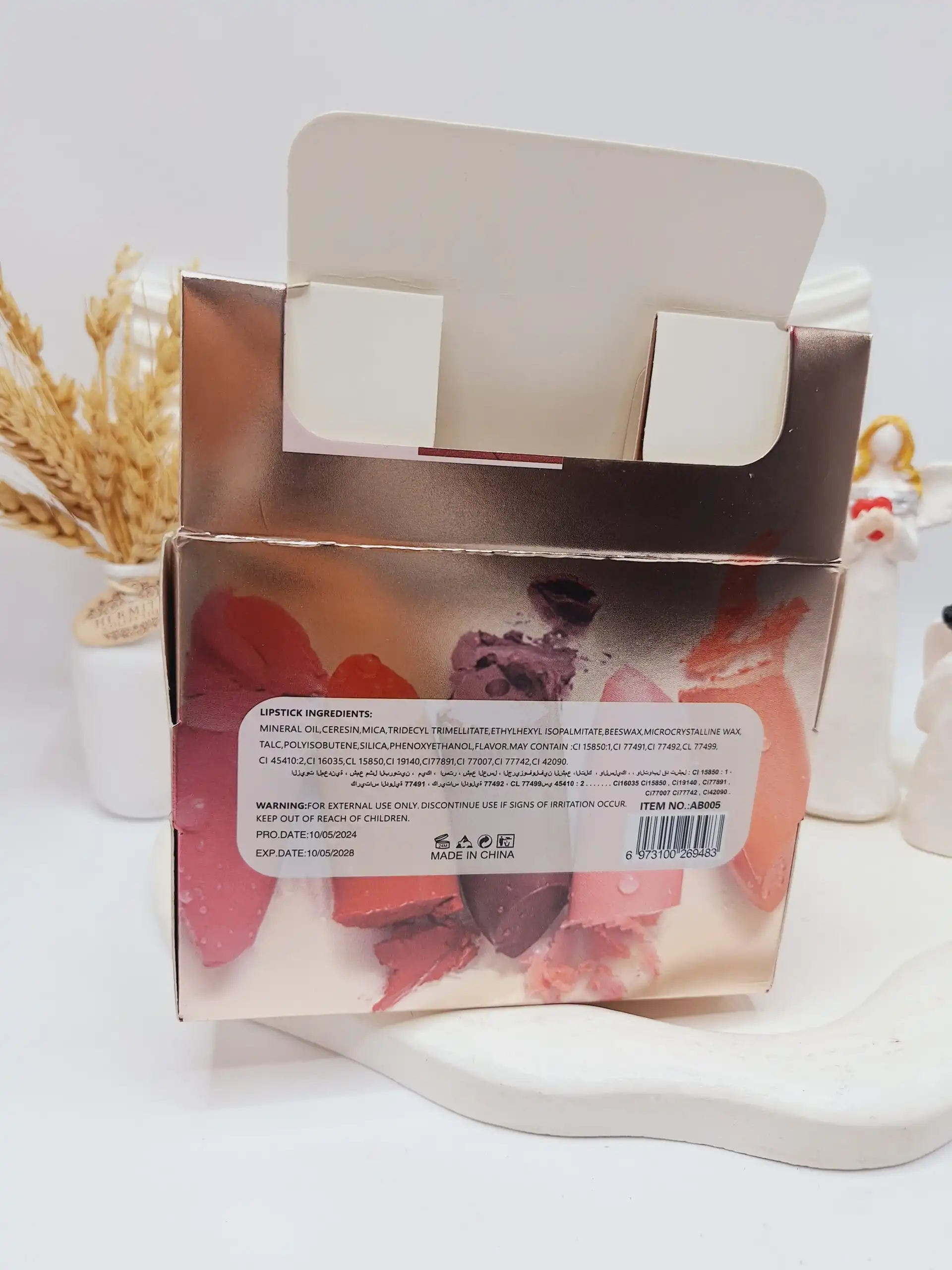 رژ لب پیچی 6تایی برند AOZY کد AB005