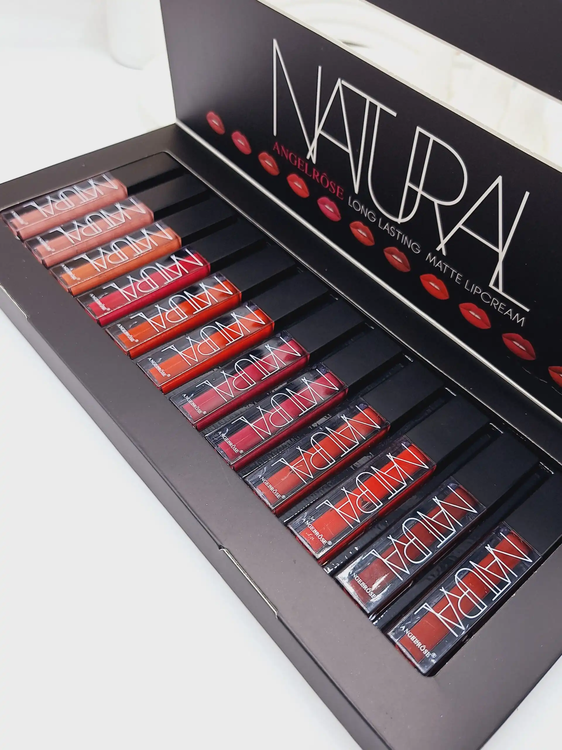 پک رژ لب مایع 12 تایی مات و مخملی برند ANGELROSE کد 0824