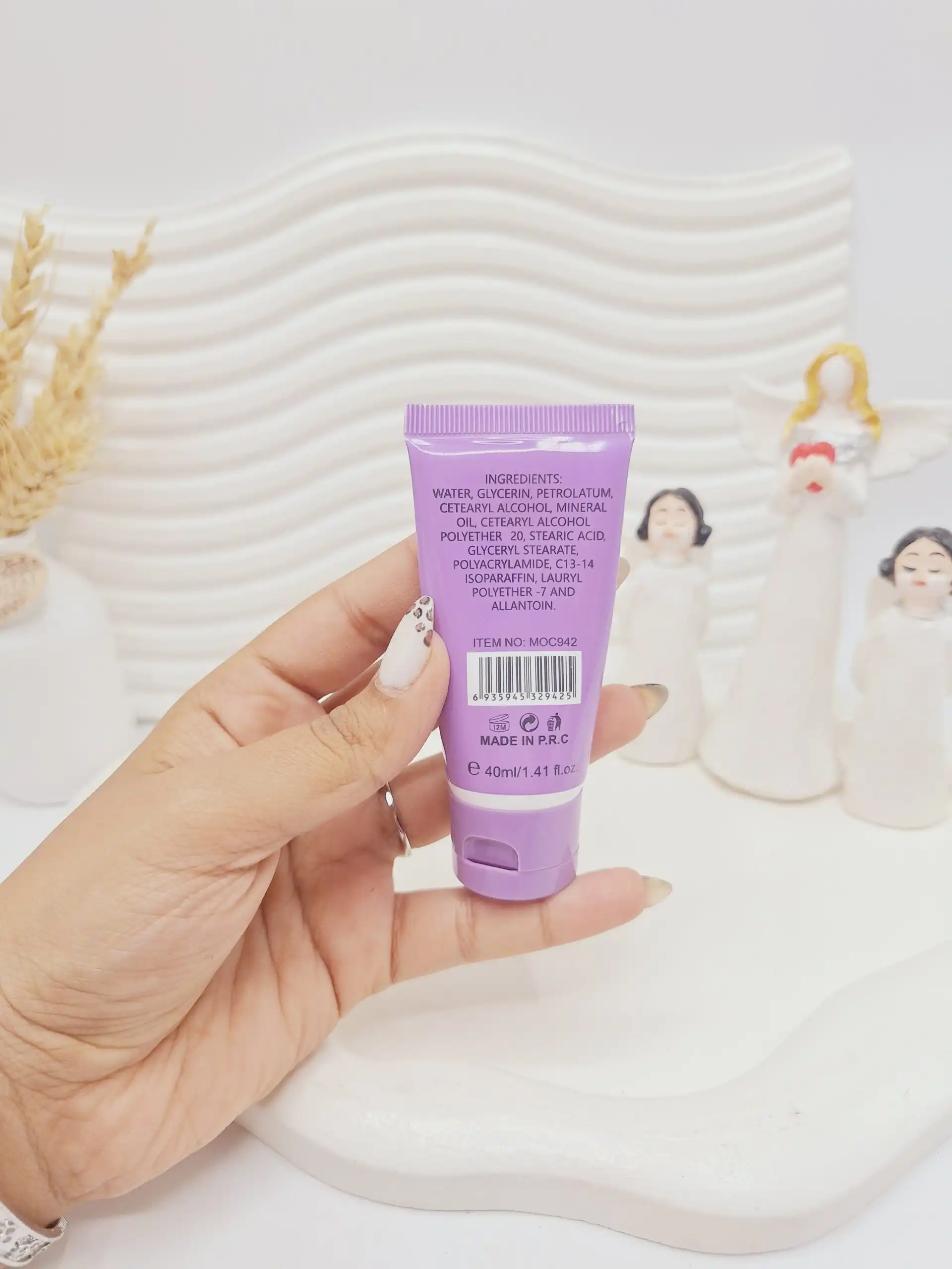 کرم دست کرومی بنفش حجم 40 میل برند Mocallure کد 942