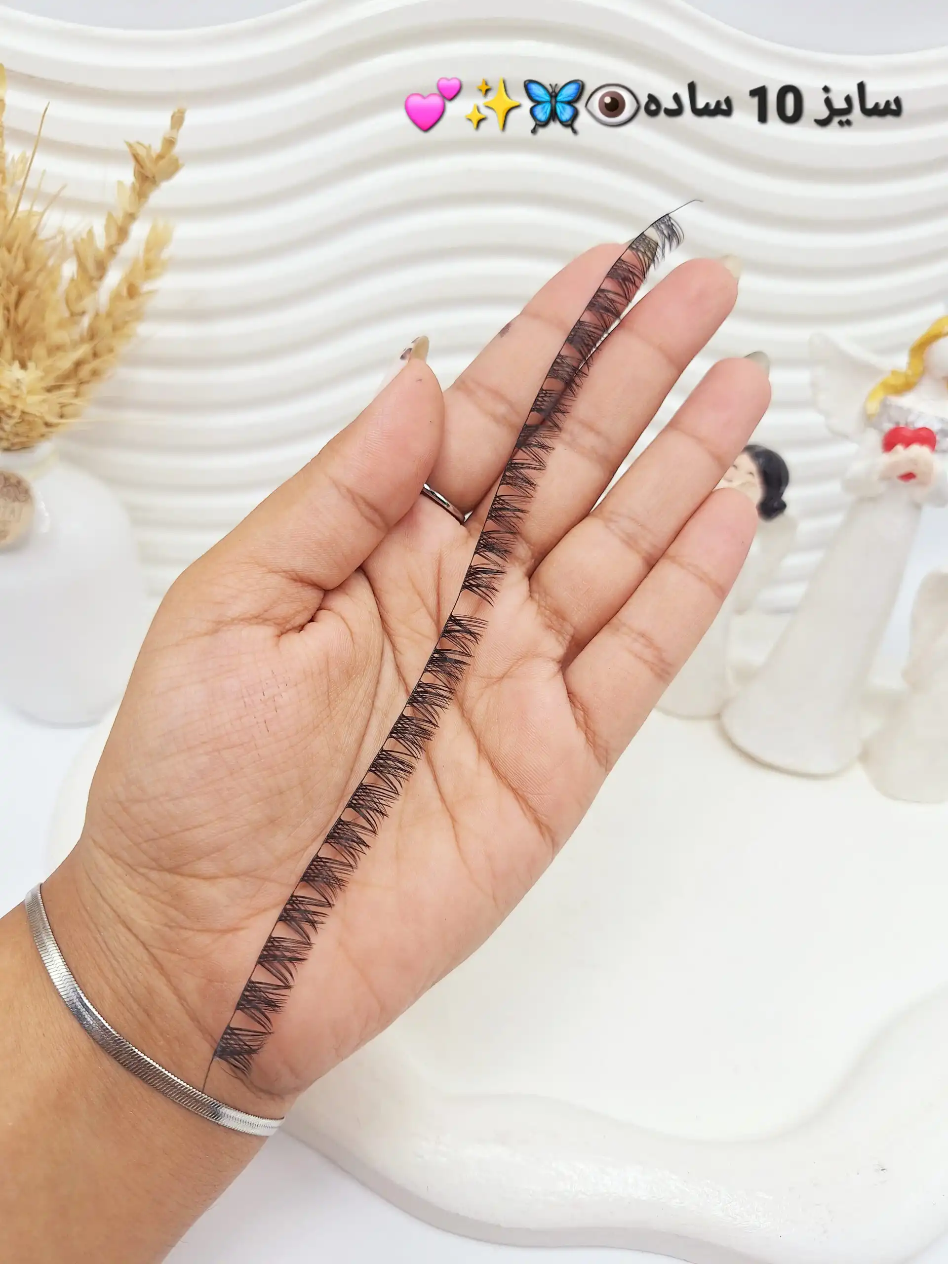 مژه مصنوعی ریسه ای (سایز 10 ساده )