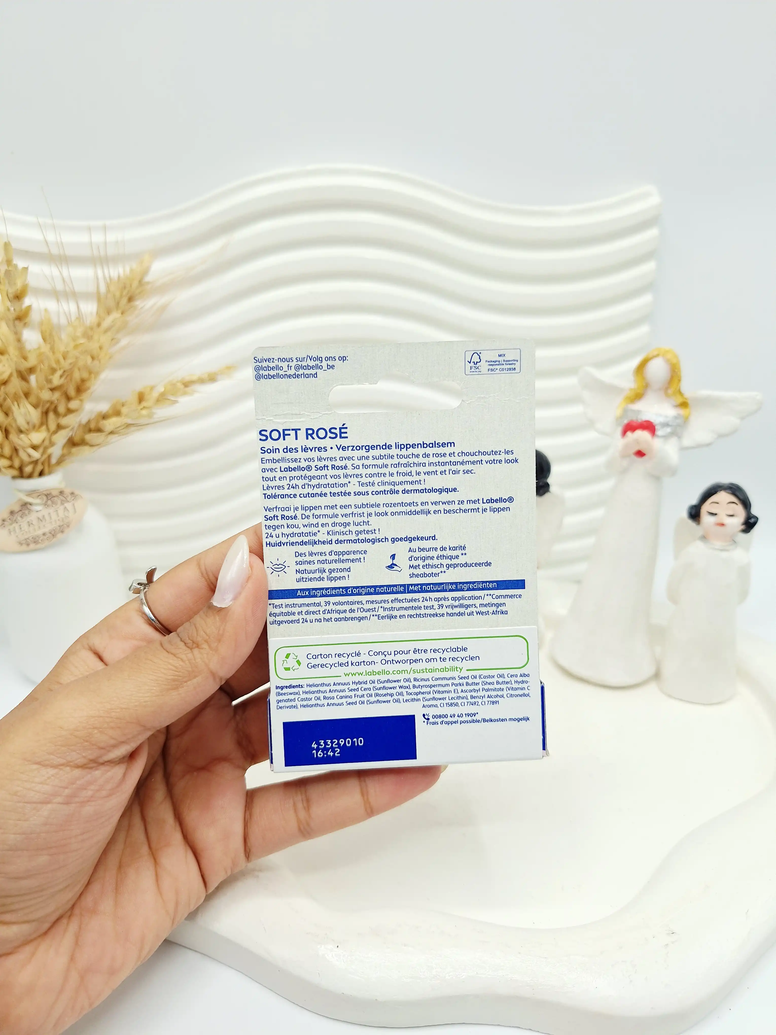 بالم لب برند لابلو رز صورتی 24ساعته آبرسان اورجینال اصل آلمان کد 7419