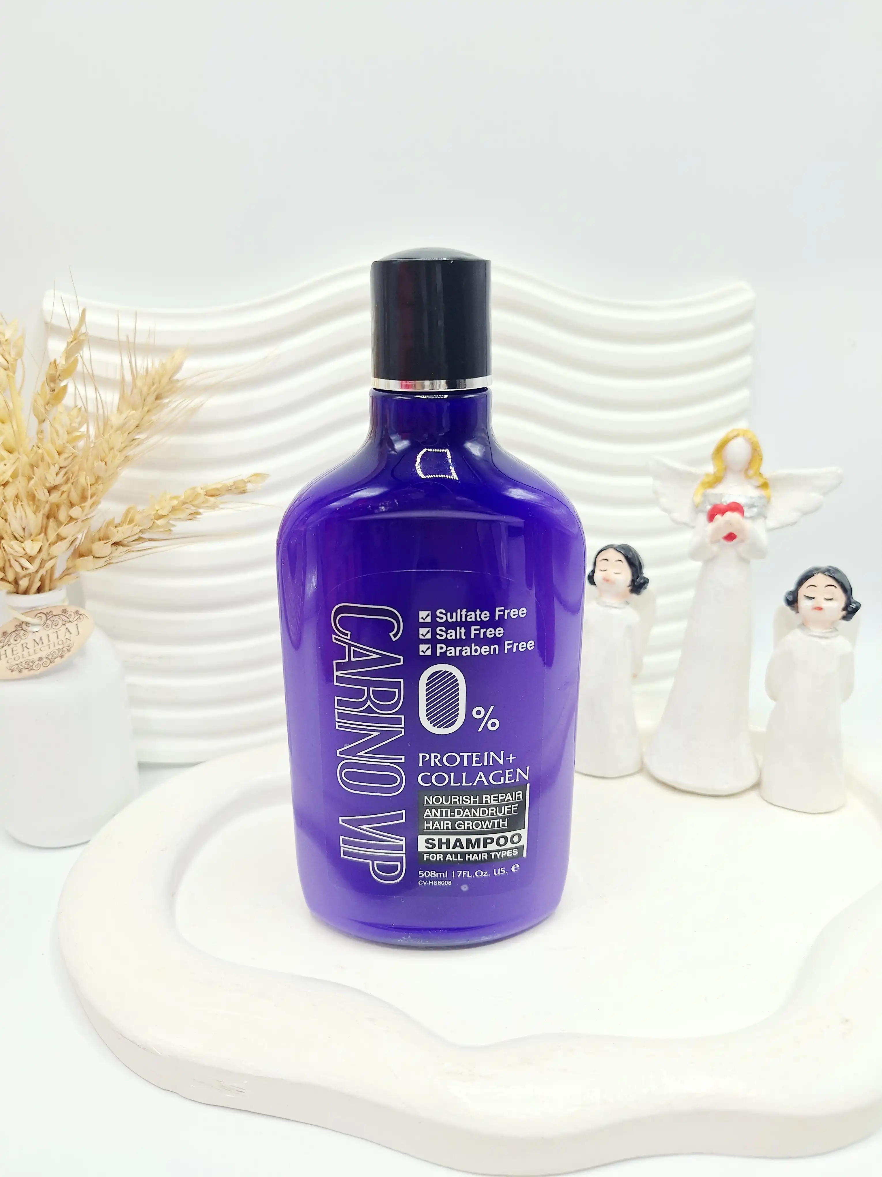 شامپو پروتئین و کلاژن کارینو VIP حجم 508 گرم اورجینال کد 8008