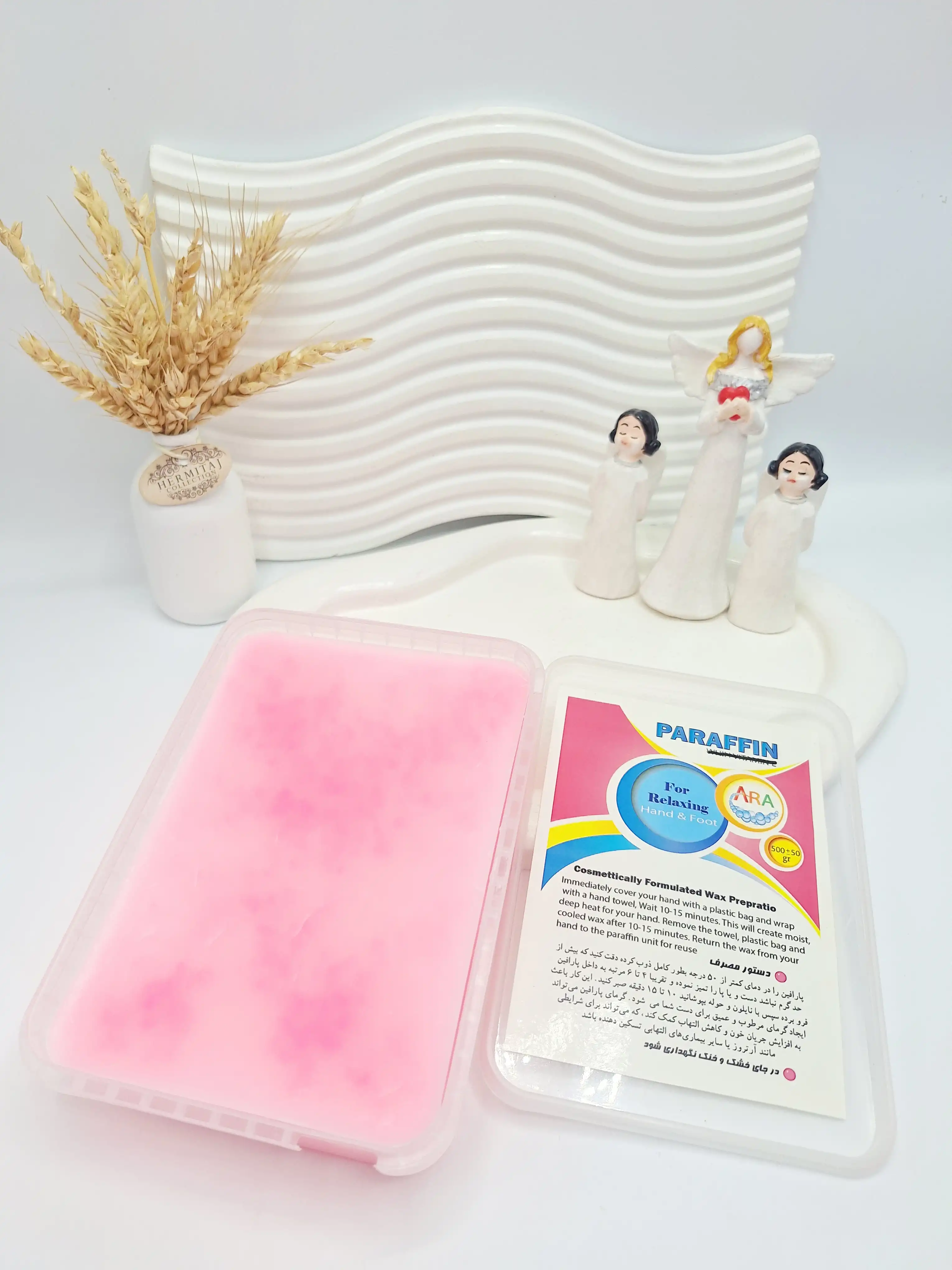 پارافین جامد پدیکور 500 گرمی معطر ARA (رنگ صورتی)