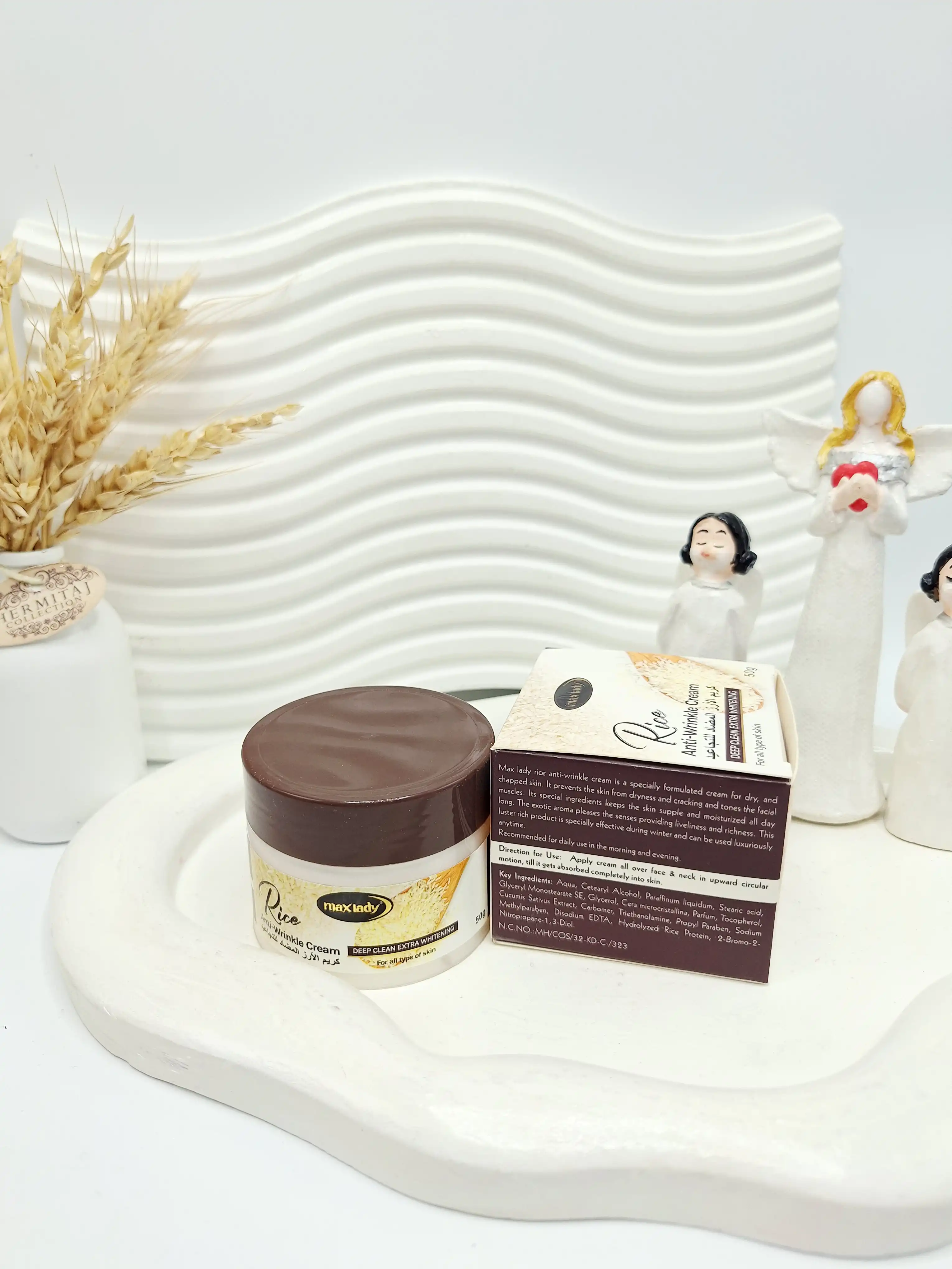 کرم صورت برنج روشن کننده مکس لیدی کد 6099