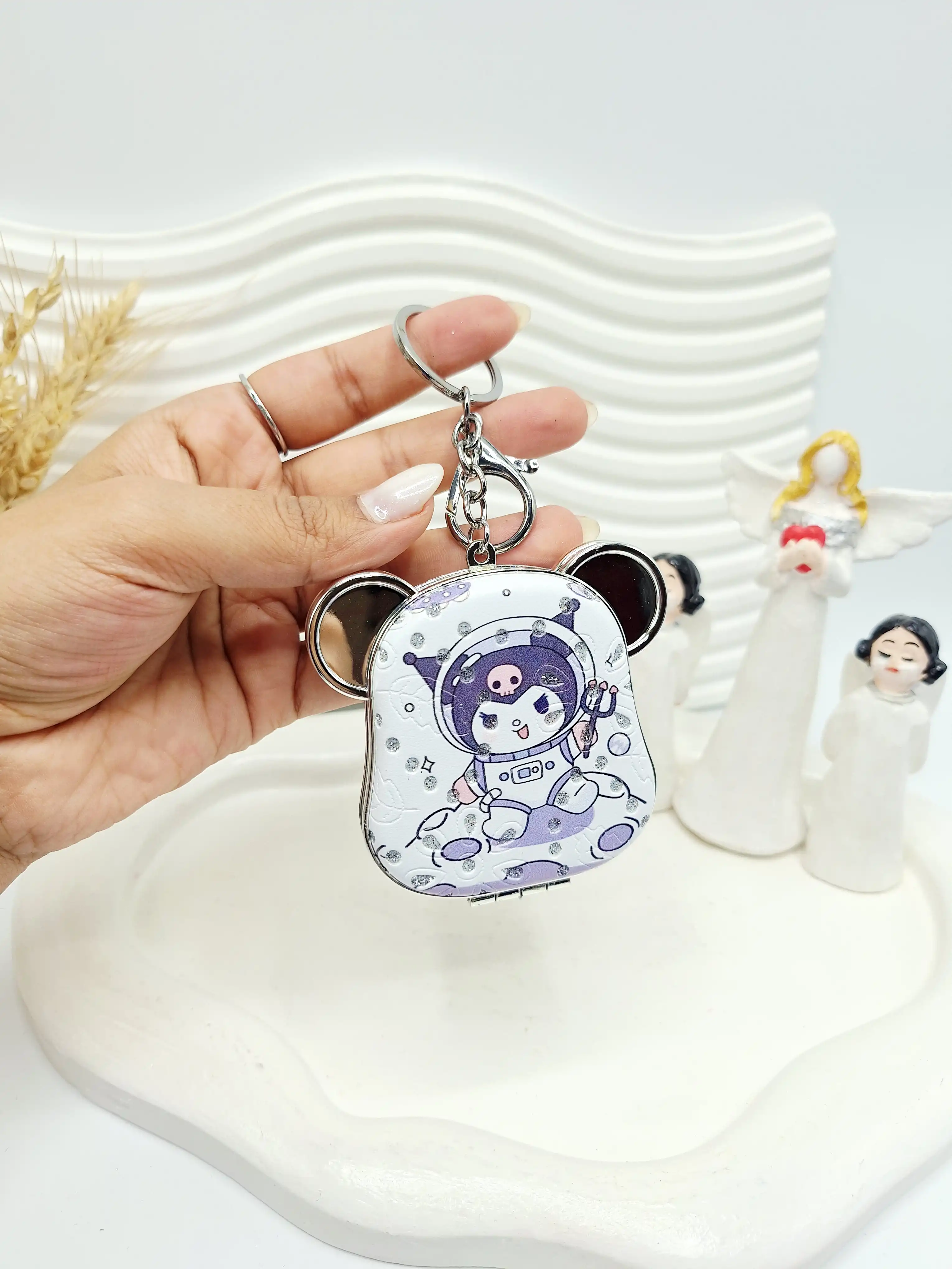 آینه کرومی گوش دار مدل آویز دار