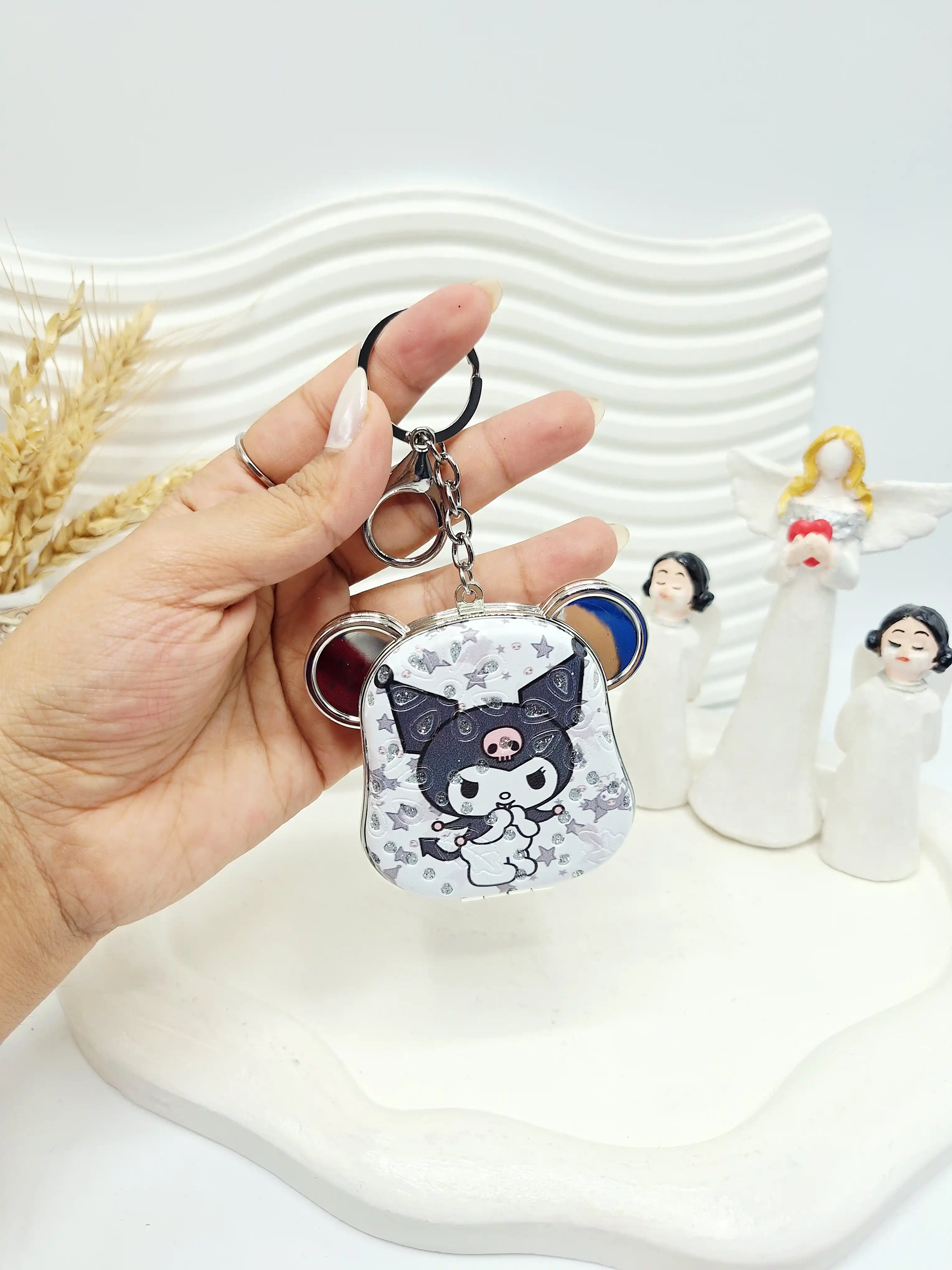 آینه کرومی گوش دار مدل آویز دار