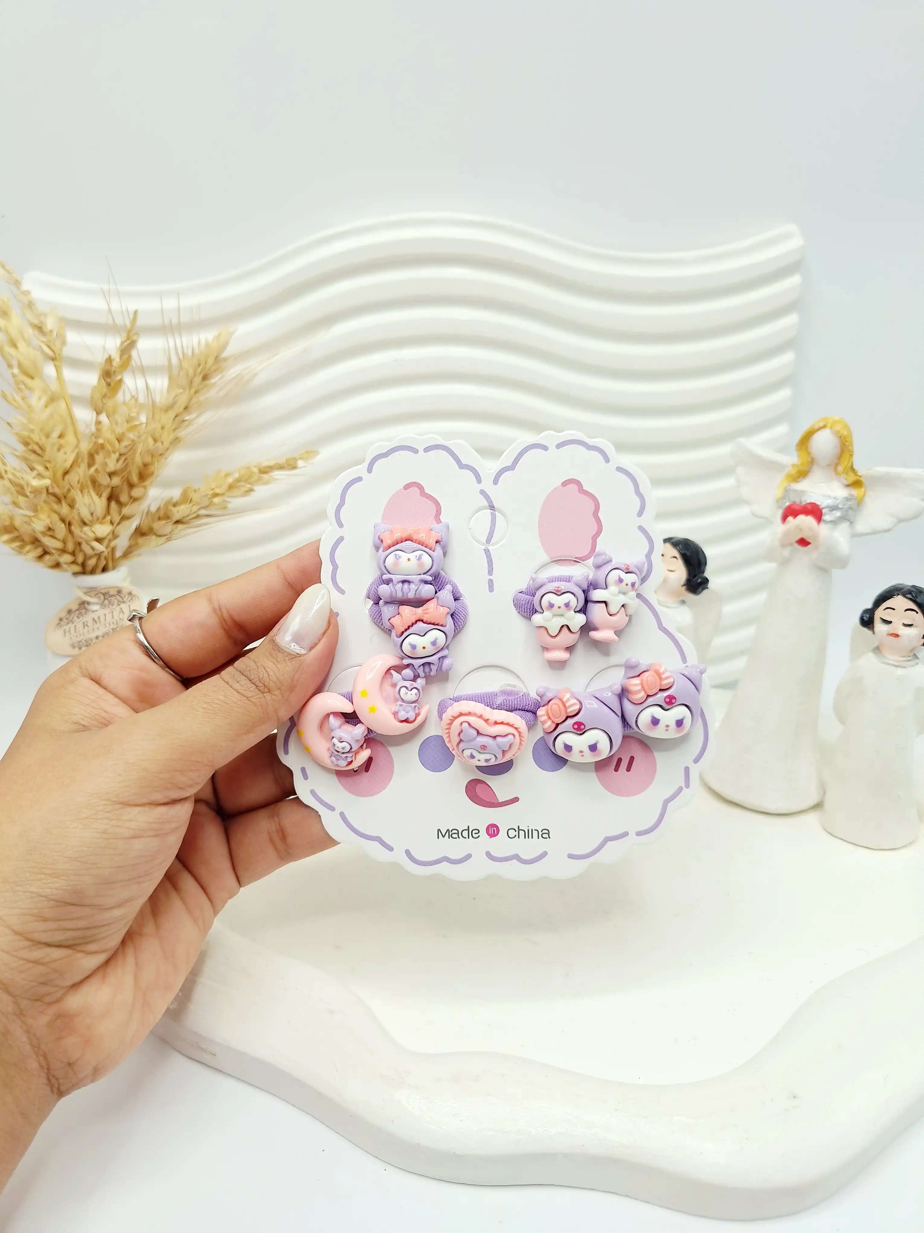 پک 10 تایی کش مو طرح دلقک کرومی