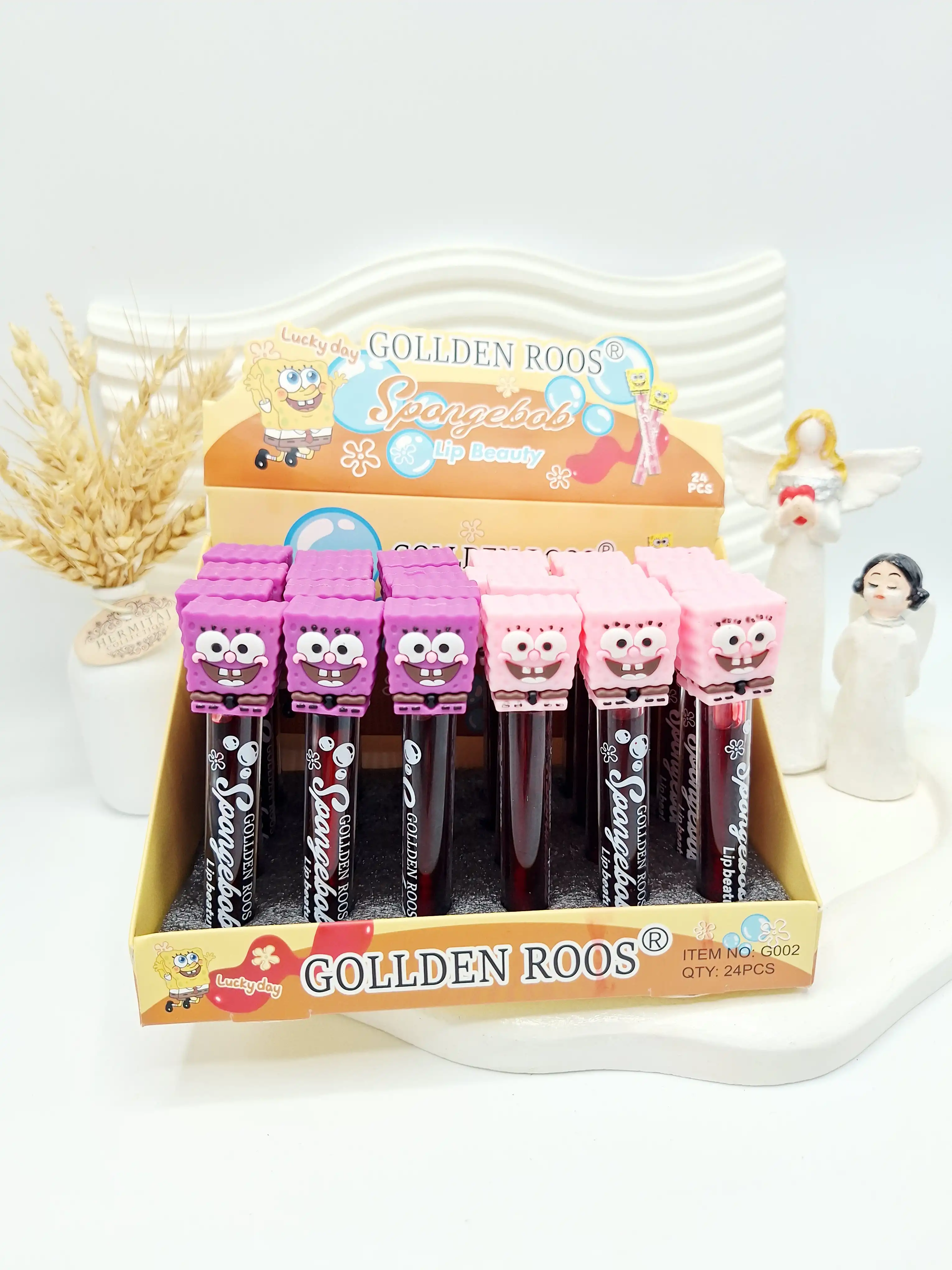 تینت لب باب اسفنجی برند GOLLDEN ROOR کد 002